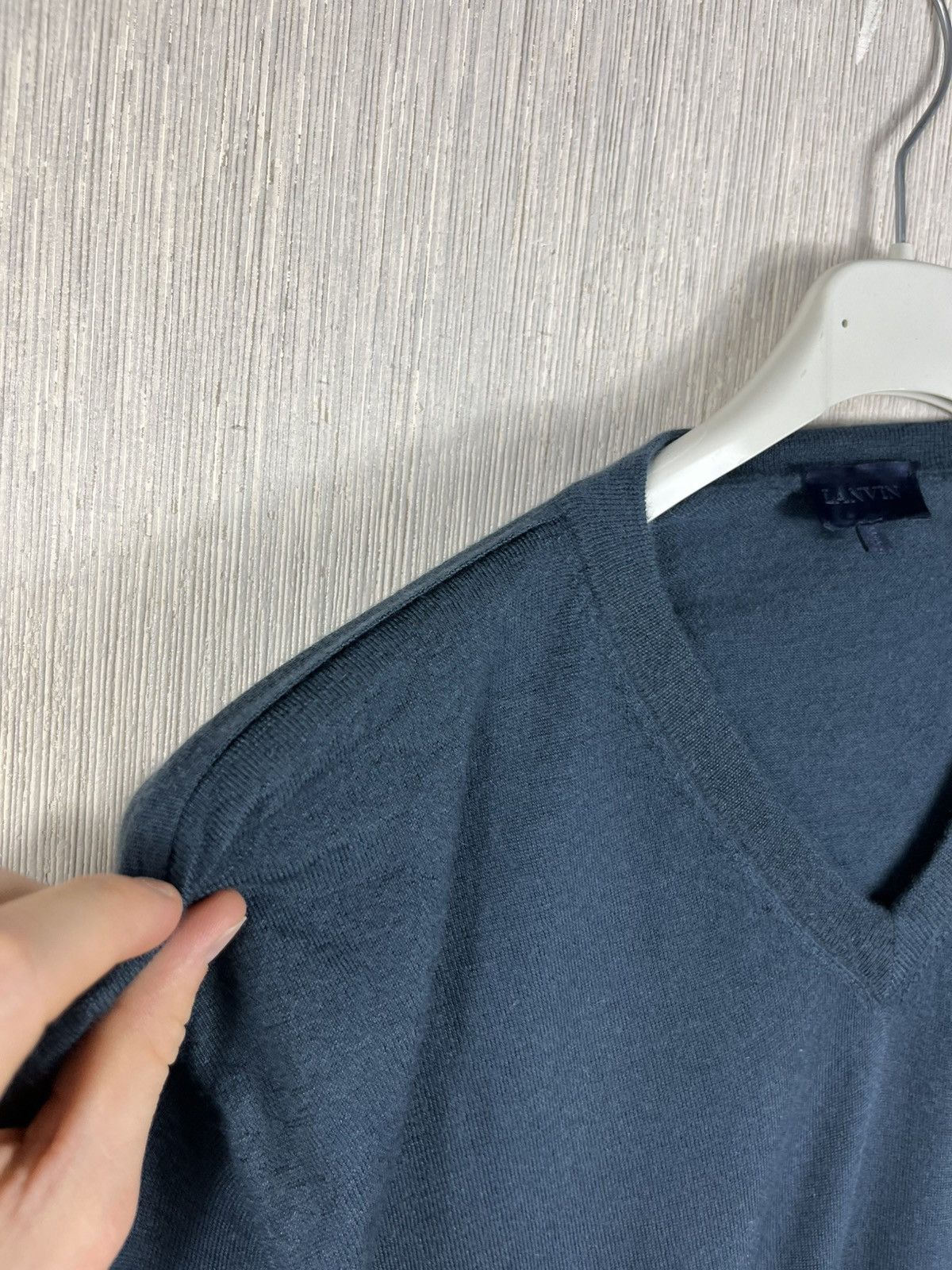 Lanvin × Vintage Vintage Lanvin 100% cashmere v-neck sweater Italian Size US L / EU 52-54 / 3 - 12 Thumbnail