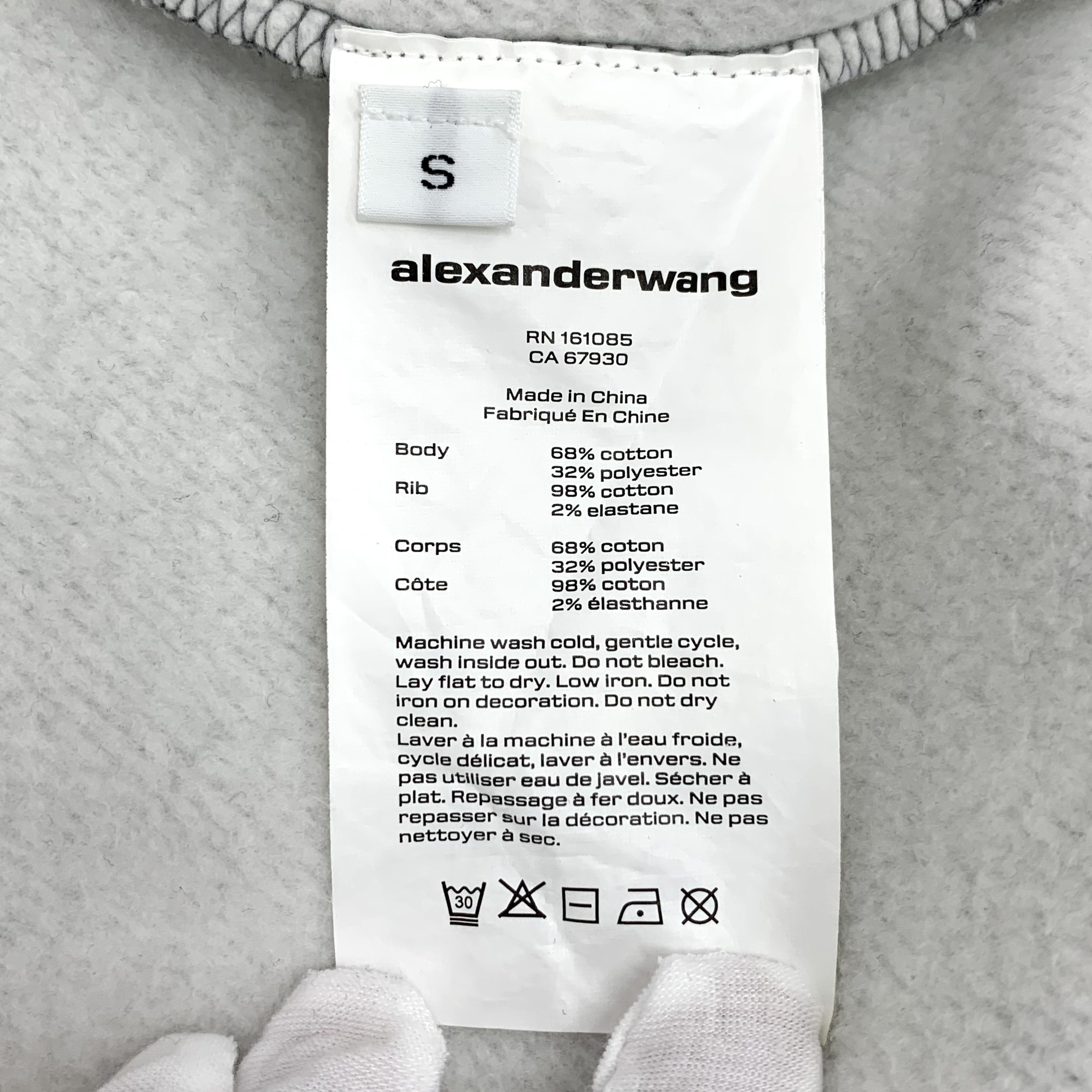 Alexander Wang Alexander Wang Logo Zip Hoodie Grey (S) Size US S / EU 44-46 / 1 - 7 Thumbnail