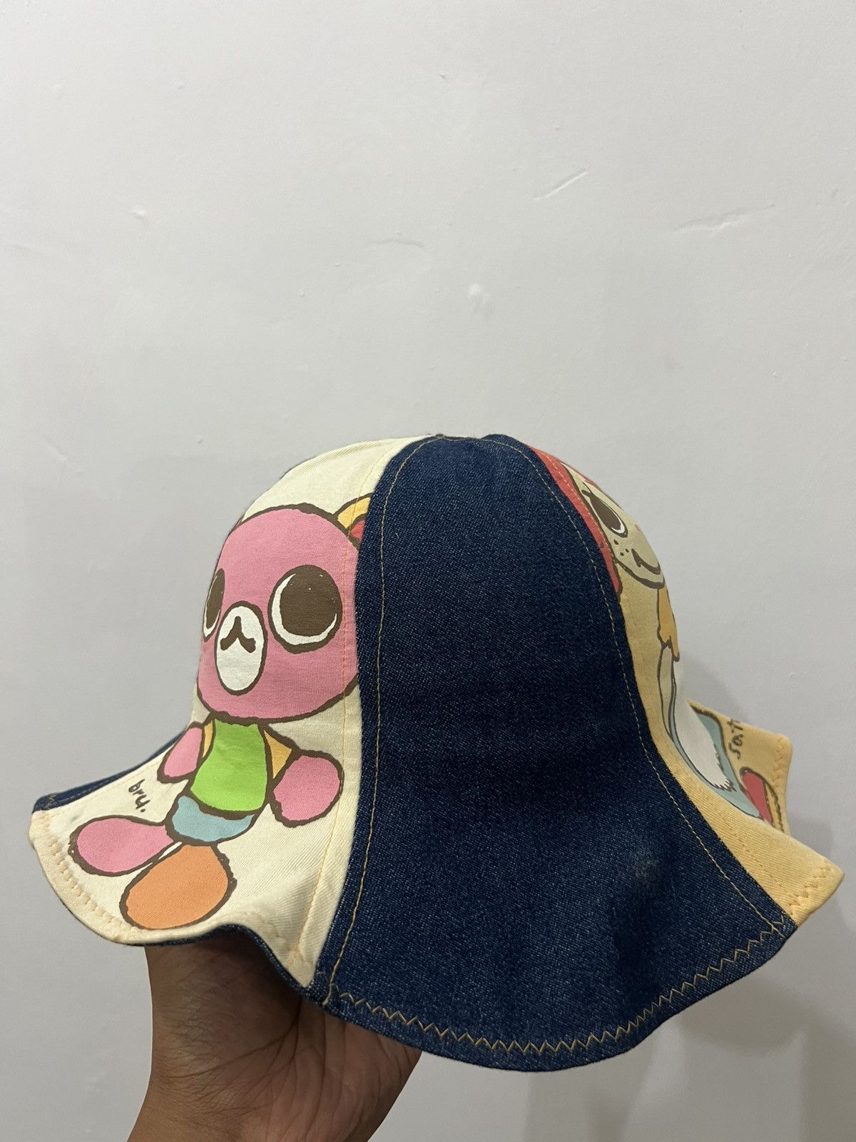 Japanese Brand Bruyant Archive Denime Patchwork Hat Size ONE SIZE - 5 Thumbnail