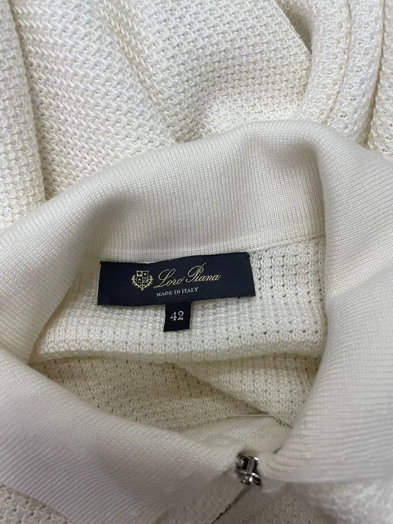 Loro Piana LORO PIANA White Knit Top Size S / US 4 / IT 40 - 4 Thumbnail