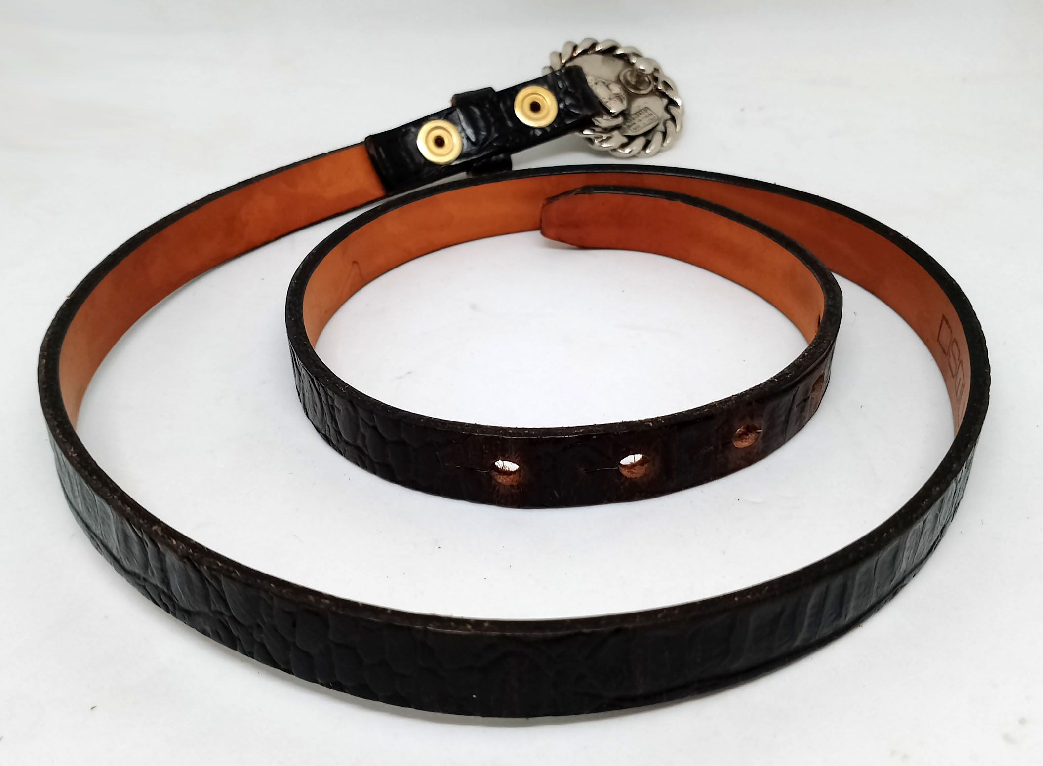 Dsquared2 DSQUARED² Women’s Brown Leather Belt, Anchor Buckle, Size M Size ONE SIZE - 7 Thumbnail