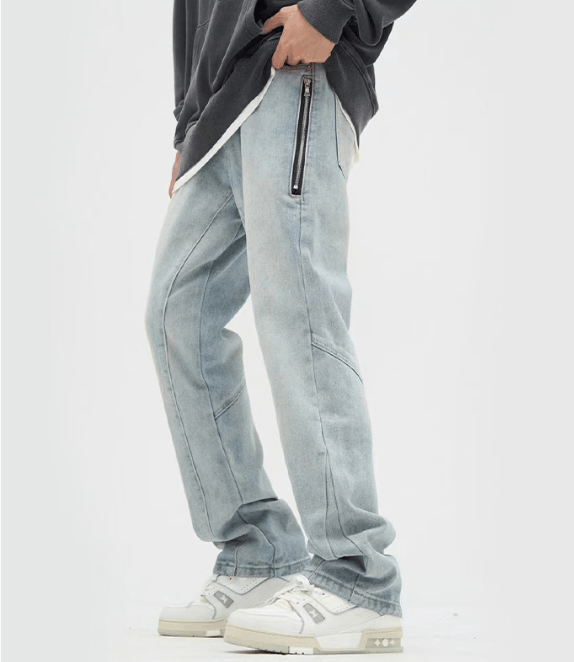 Japanese Brand × Jean High Street Pocket Washed Straight Zipper Loose Casual Jeans Size US 32 / EU 48 - 3 Thumbnail