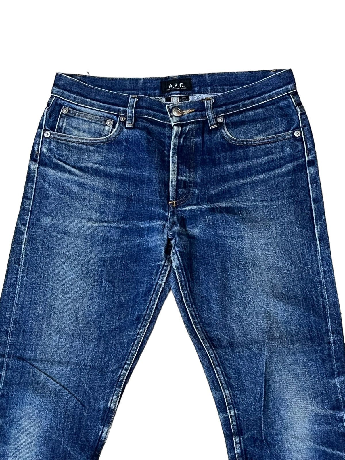A.P.C. A.P.C RUE MADAME PARIS JEAN BUTTON REDLINE SELVEDGE JEANS Size US 30 / EU 46 - 5 Thumbnail