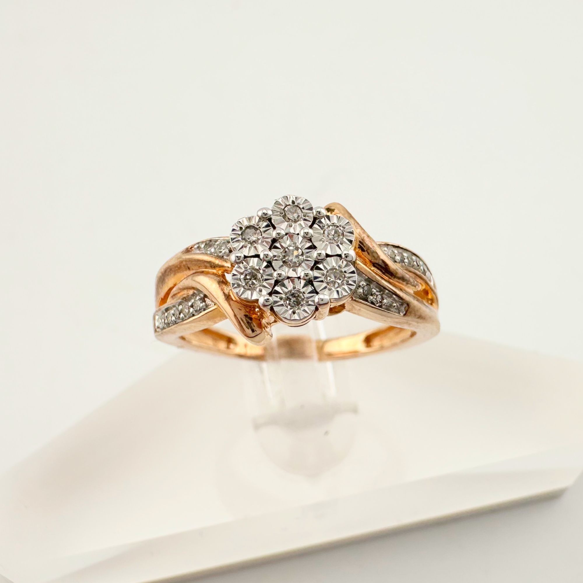 Other Two Tone Natural Diamond Sweetheart Ring Size 6.75 Size ONE SIZE - 10 Thumbnail