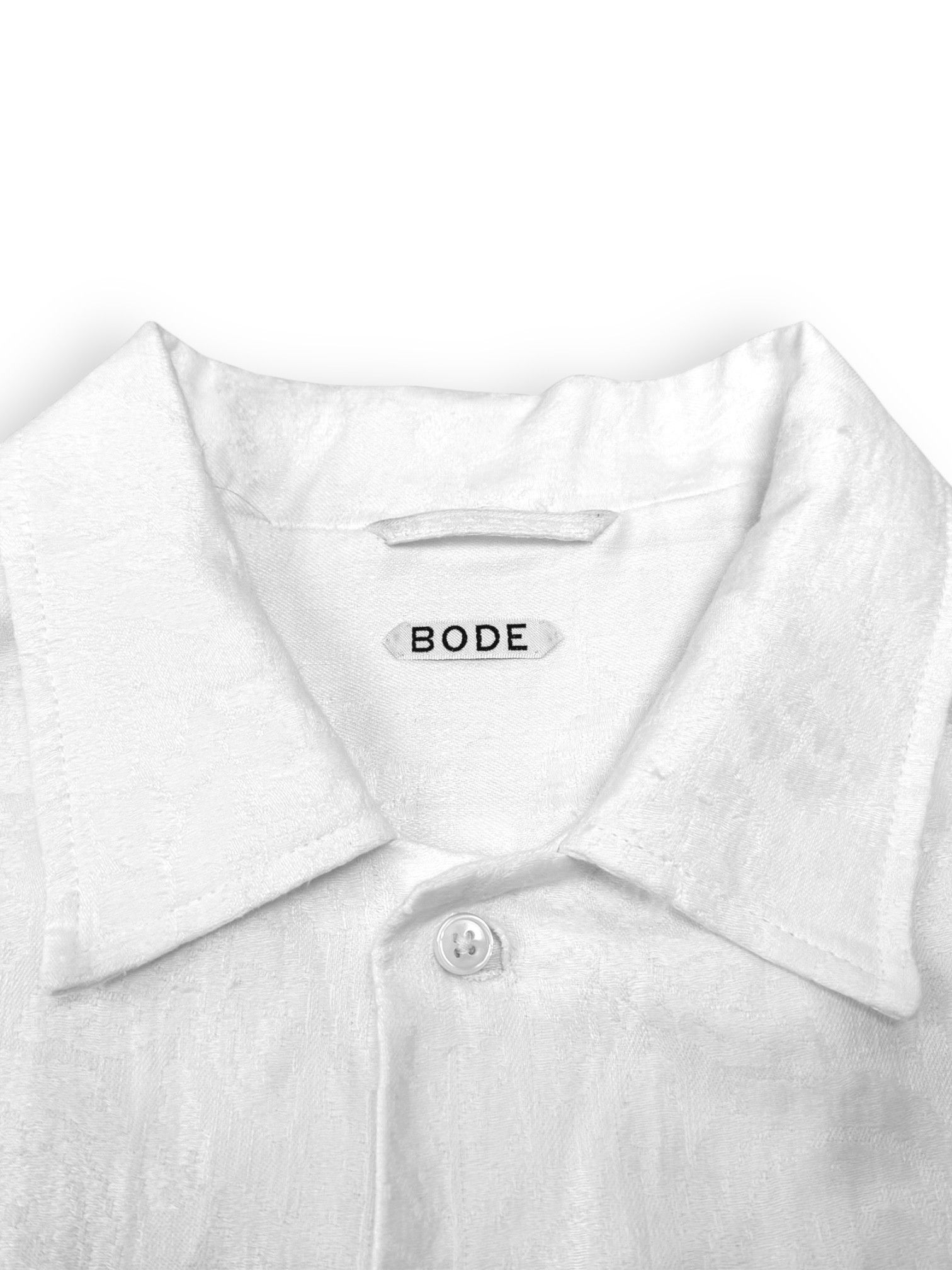 Bode One-of-a-Kind "Lake Shimmer" Floral Embroidery Linen Shirt Size US L / EU 52-54 / 3 - 3 Thumbnail
