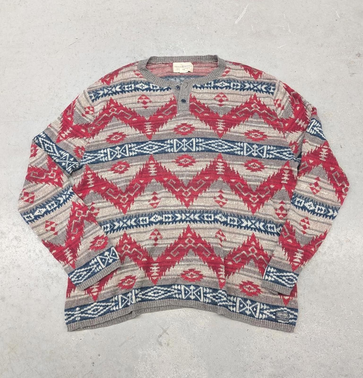 Polo Ralph Lauren 2000s Ralph Lauren Denim & Supply Aztec Pattern knit sweater Size US XXL / EU 58 / 5 - 1 Thumbnail
