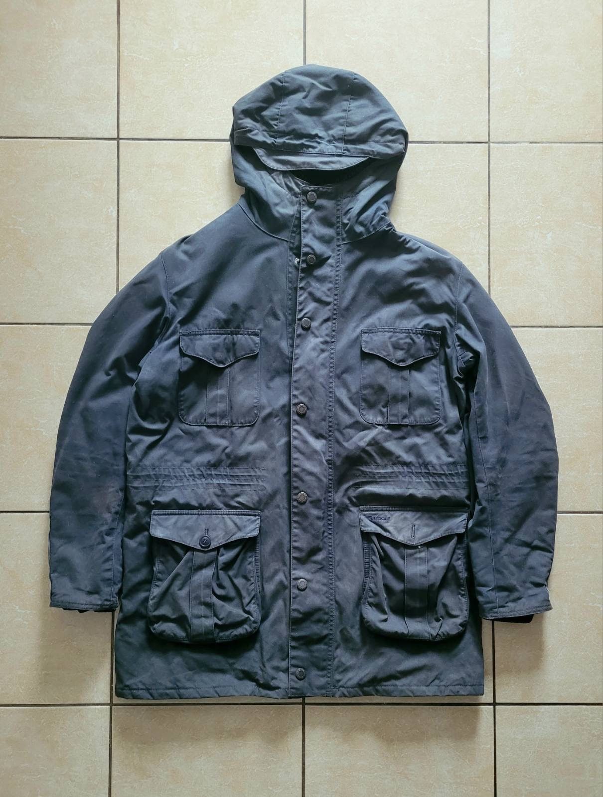 Image of Barbour Oakum Wax Jacket XL Navy, Men's