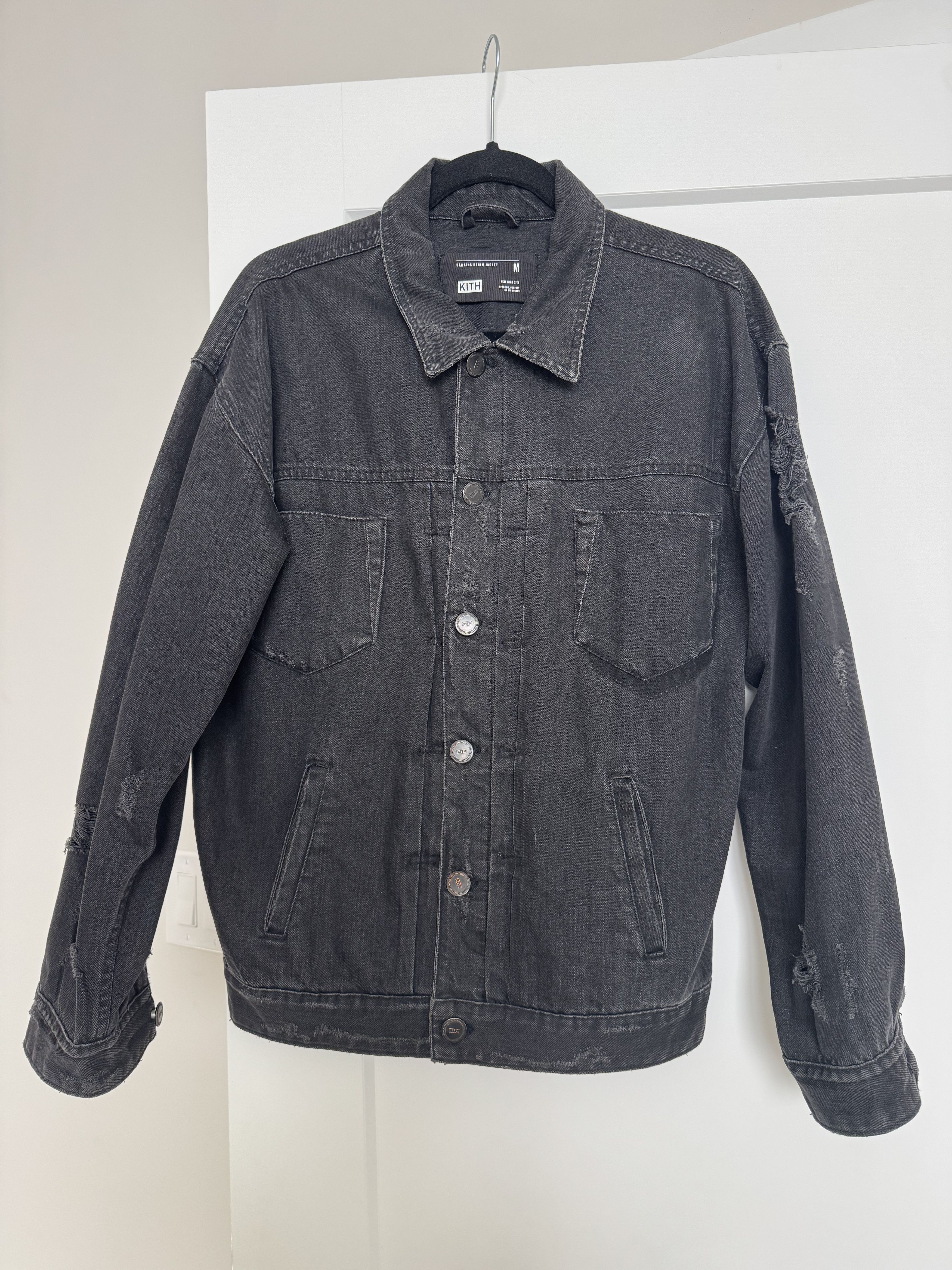 Kith KITH Hawkins Distressed Denim Jacket Black M Size US M / EU 48-50 / 2 - 1 Thumbnail