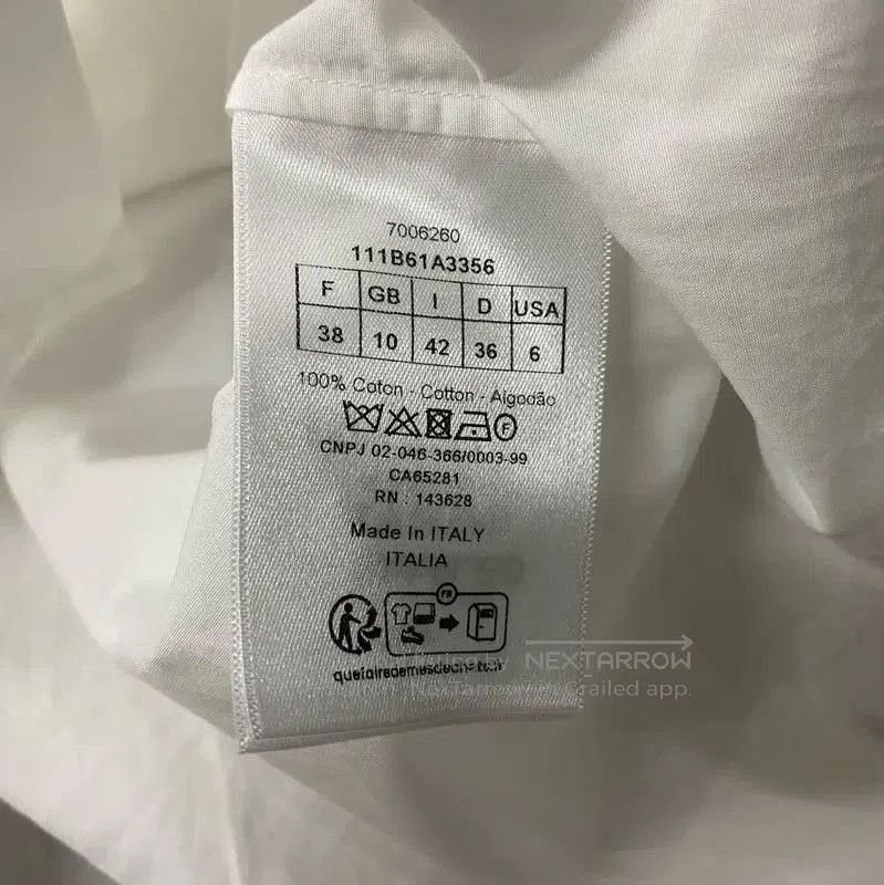 Dior Dior White Cotton Short Sleeve Shirt . Size XXS / US 00 / IT 34 - 8 Thumbnail