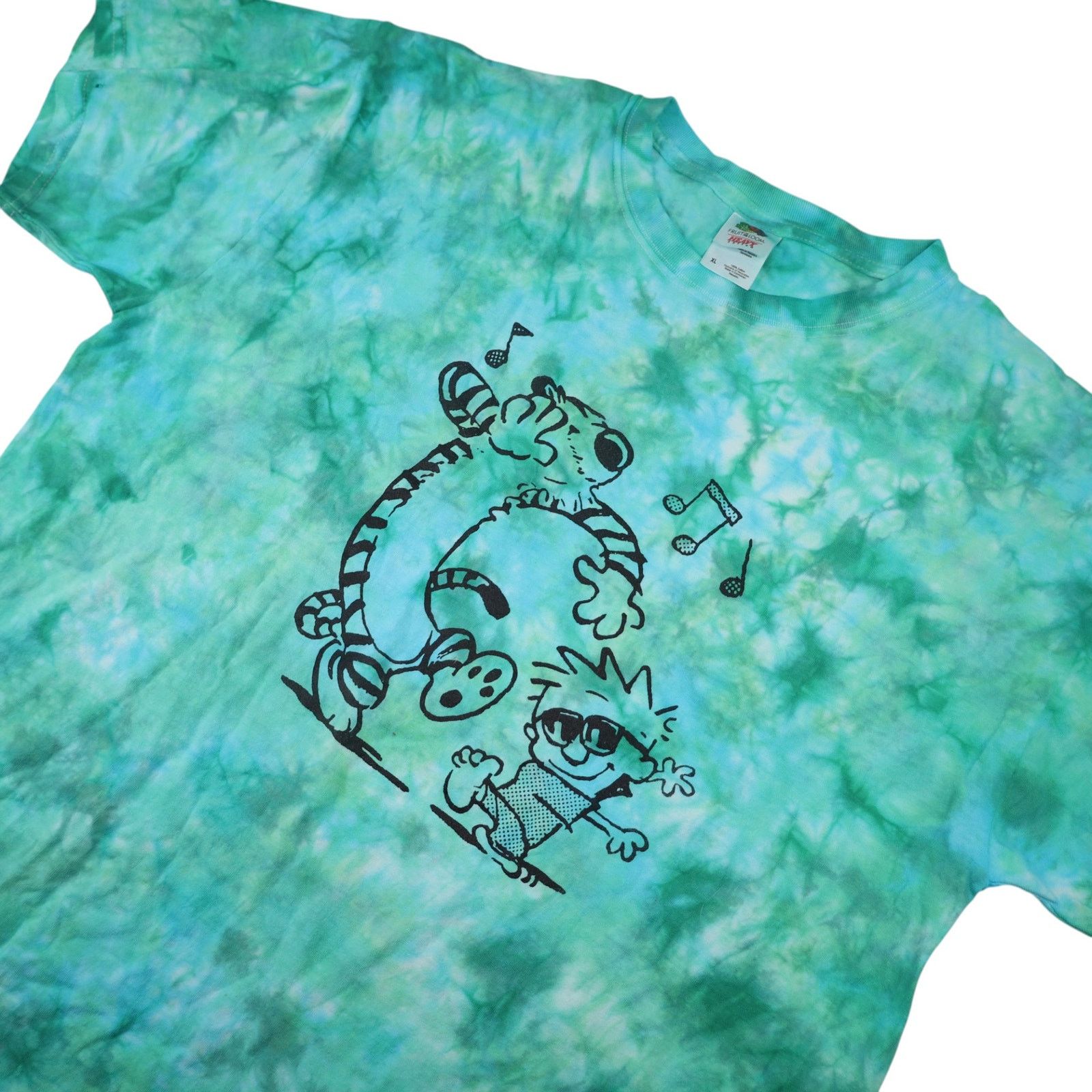 Vintage Vintage 90s Calvin & Hobbs Graphic Tie Dye Graphic T Shirt Size US XL / EU 56 / 4 - 2 Thumbnail