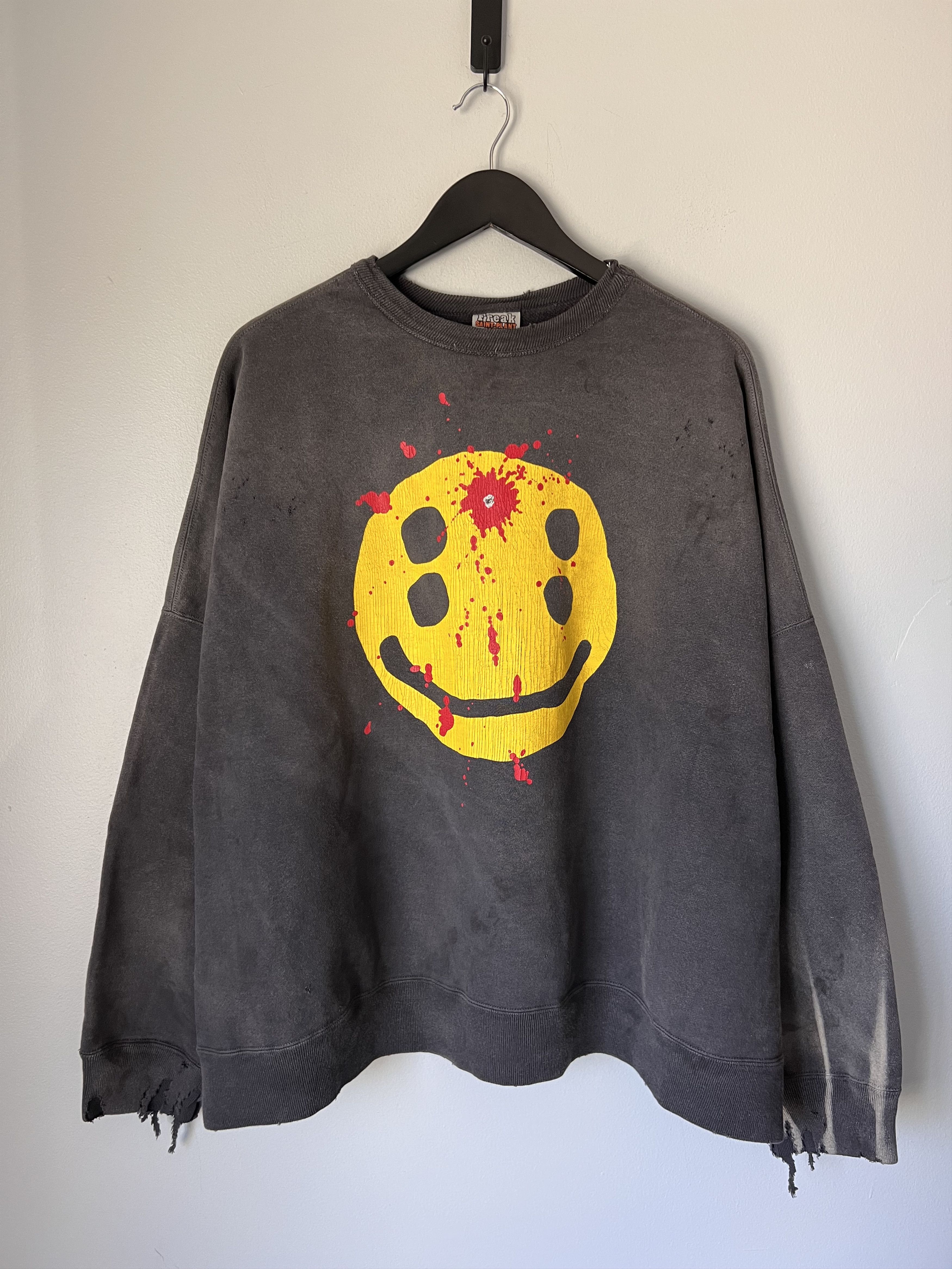 Cactus Plant Flea Market × Saint Michael CPFM Saint Michael Smile Crewneck Sweatshirt in Black Size US L / EU 52-54 / 3 - 1 Thumbnail