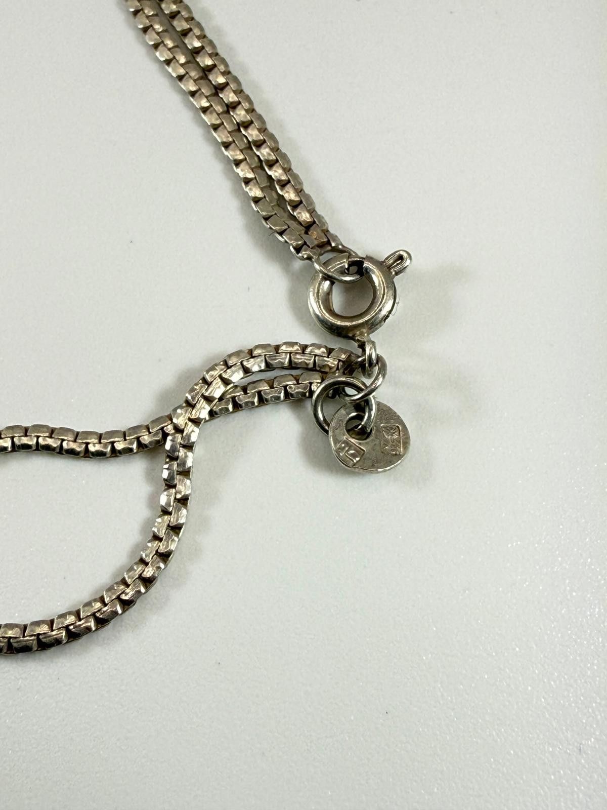 Vintage 60's Sterling Silver Double Chain ID Bracelet Size ONE SIZE - 4 Thumbnail
