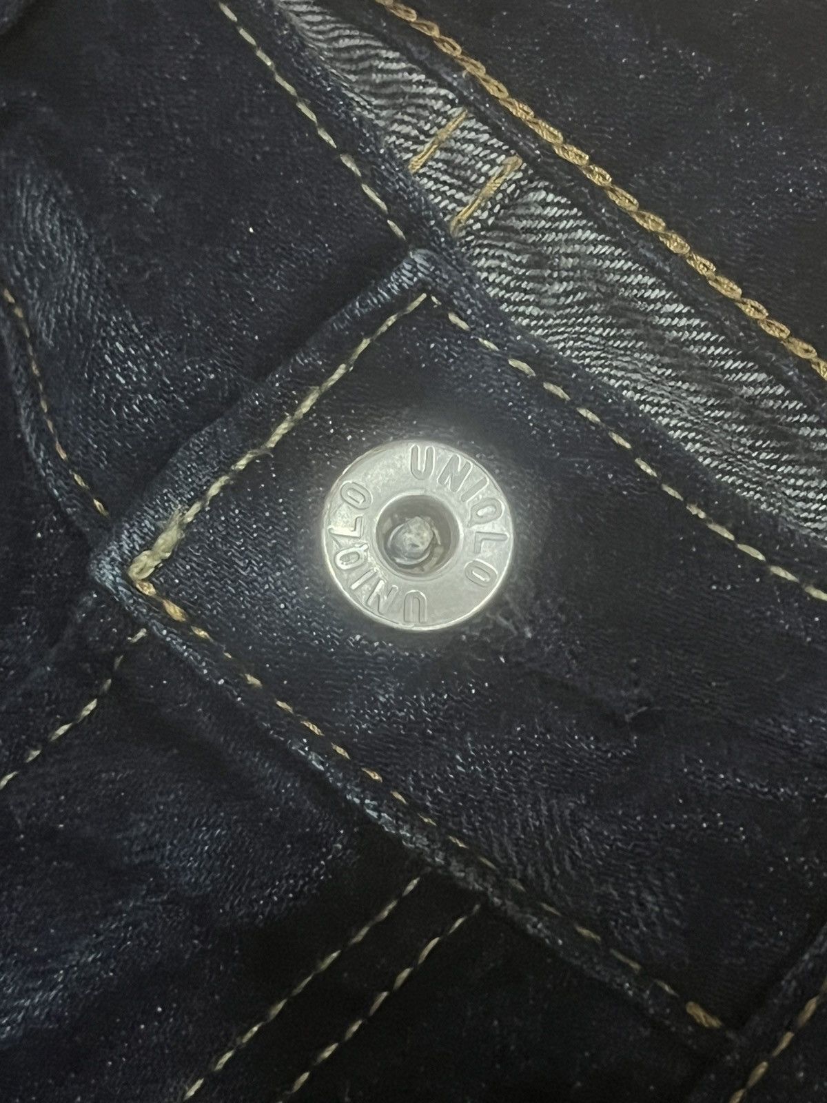 Undercover × Uniqlo Vintage Uniqlo Dark Whisker Blue Regular Fit Selvedge Jeans Size US 29 - 5 Thumbnail