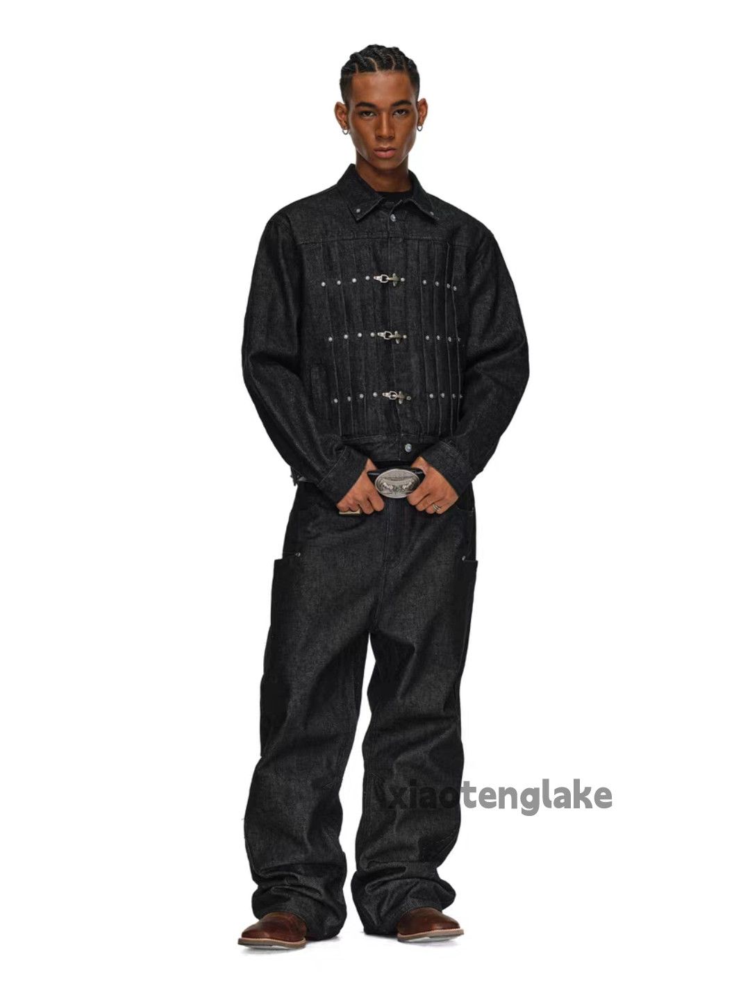 Vintage Unisex denim yuppie y2k hiphop cargo Festival jacket Size US XL / EU 56 / 4 - 9 Thumbnail