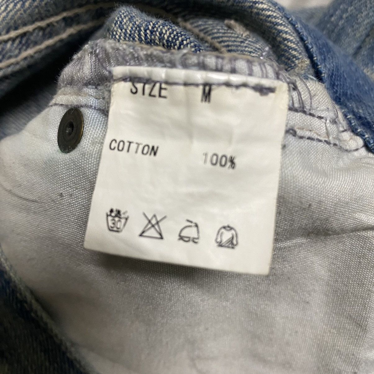 Japanese Brand CRAZY TRIBE Denim Thrashed Jeans Size US 31 - 18 Thumbnail