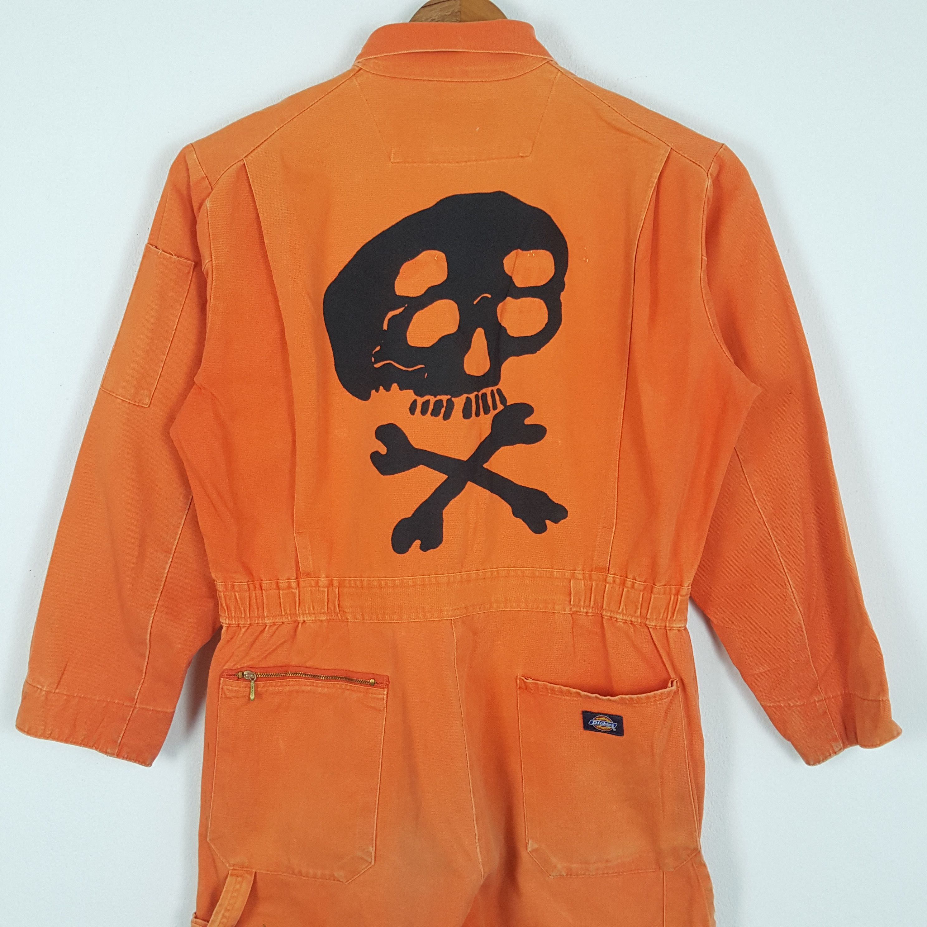 Vintage DICKIES x Skull Design Custom Style Coverall Jacket