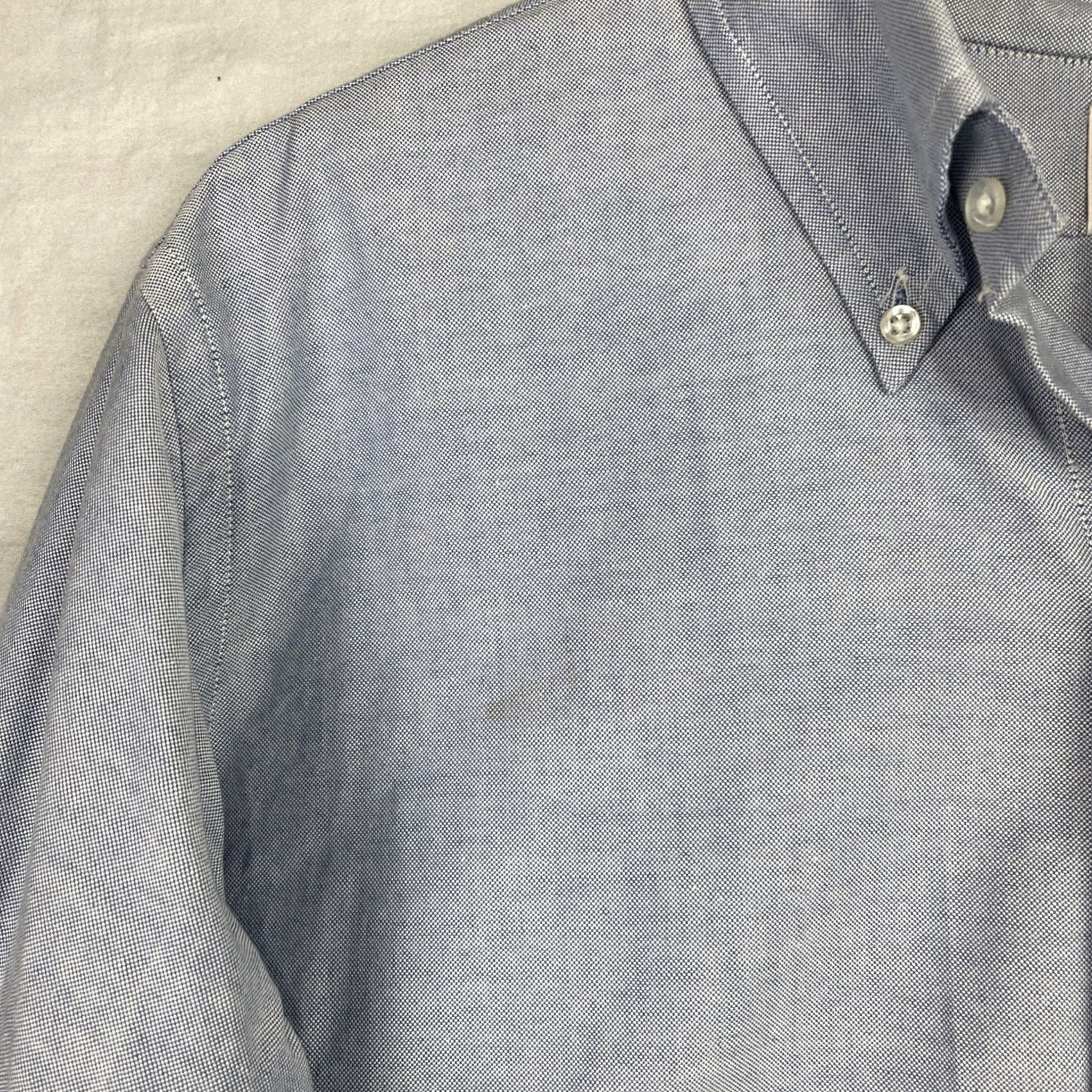 Brooks Brothers VINTAGE Brooks Brothers Shirt Mens 16.5-3 Blue Oxford Button Down Long Sleeve 2XL Regular Navy Blue Chinstrap? Size US XXL / EU 58 / 5 - 6 Thumbnail