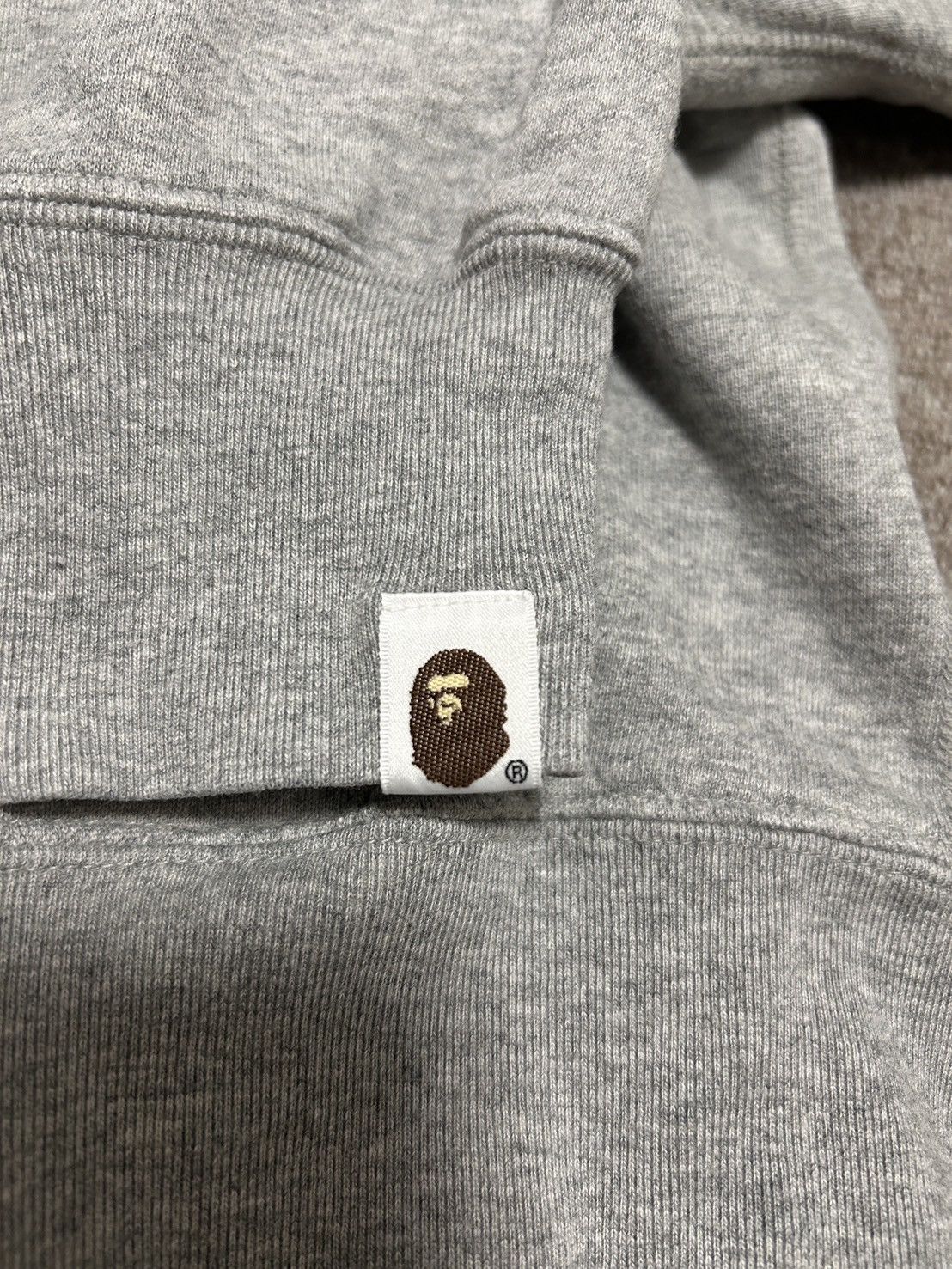 Bape Bape Gray Spell Out Zip Hoodie Size US S / EU 44-46 / 1 - 5 Thumbnail