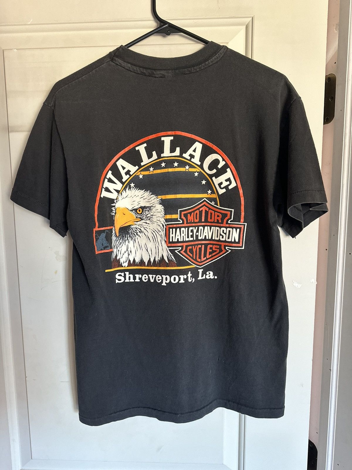 Harley Davidson × Vintage Black Harley Davidson 1980s Single Stitch Size US XL / EU 56 / 4 - 4 Thumbnail