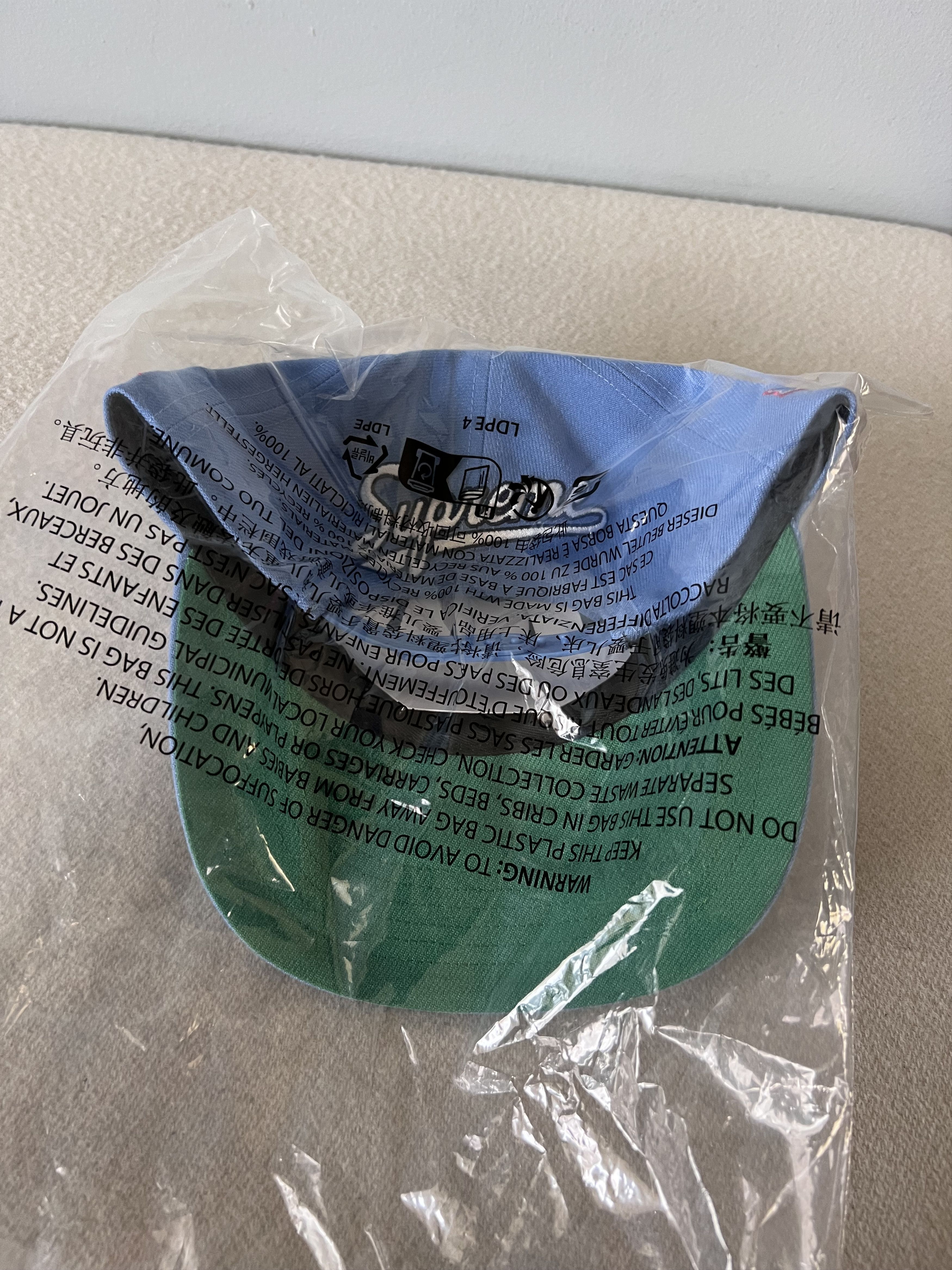 Supreme Supreme World Famous S Logo 6 Panel Hat in Blue Size ONE SIZE - 3 Thumbnail