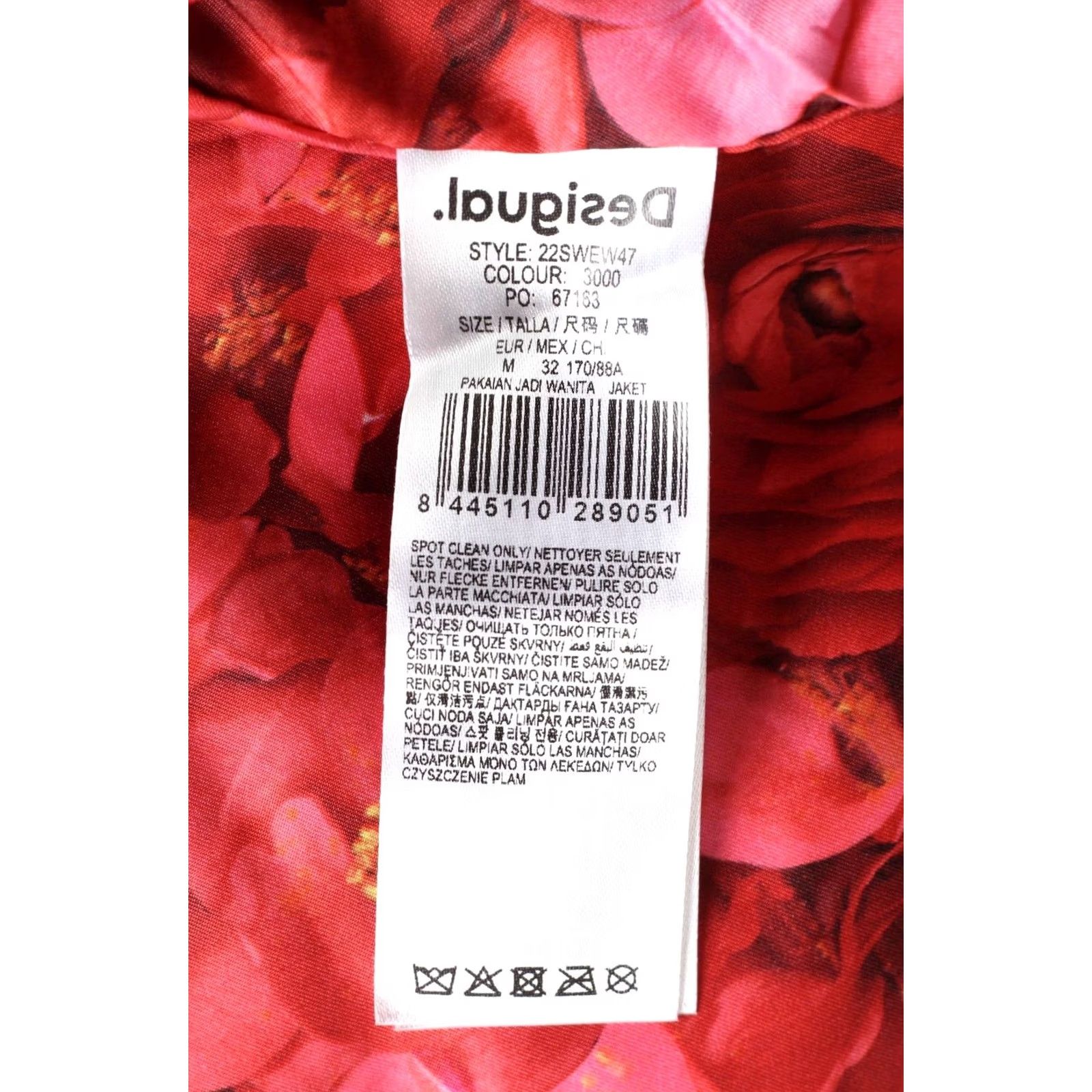 Desigual DESIGUAL Primavera Glossy Red Jacket Women M Jacket Red Womens MJ4375 Size M / US 6-8 / IT 42-44 - 6 Thumbnail