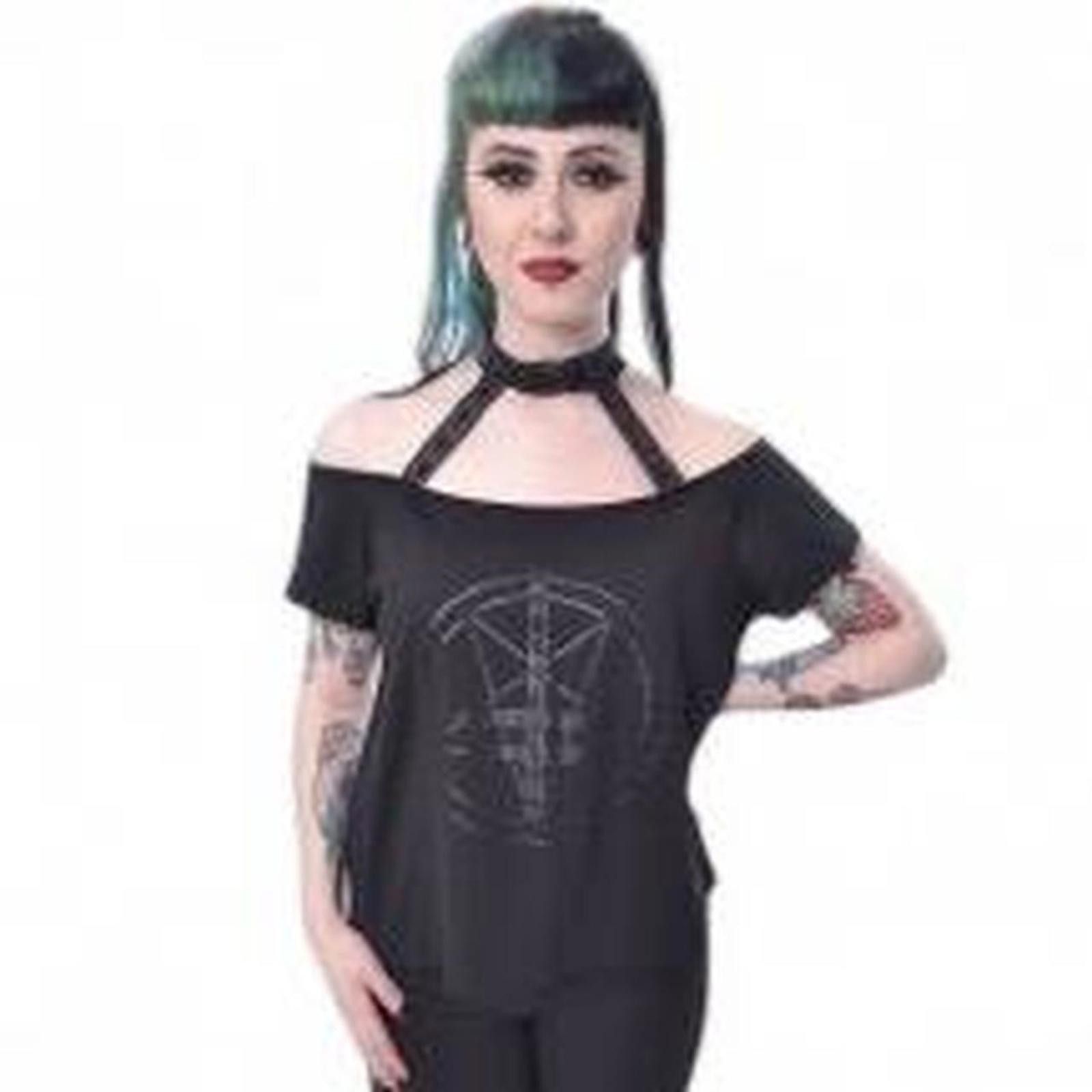 Other Heartless Malin Black Top Off the Shoulder Pentagram Size XL / US 12-14 / IT 48-50 - 8 Thumbnail