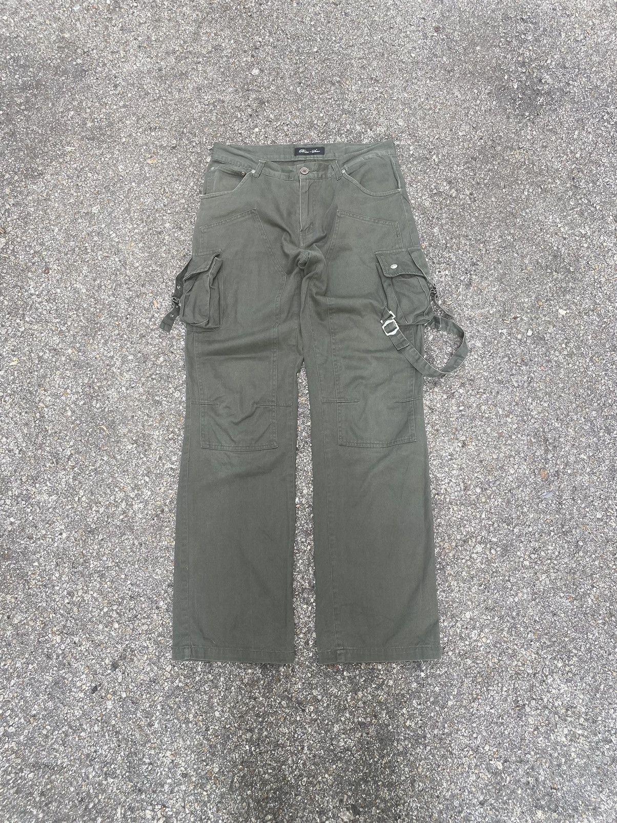 Hysteric Glamour × Japanese Brand Cargo Double Knee Bondage Pants Multi Pocket Grunge Punk Size US 30 / EU 46 - 1 Thumbnail