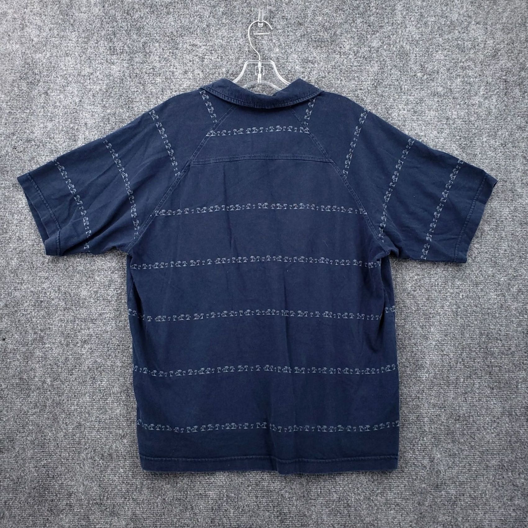 Vintage Columbia Polo Shirt Mens M Blue Palm Tree Short Sleeve Casual Travel Outdoor Graphite/Blue? Size US M / EU 48-50 / 2 - 2 Thumbnail