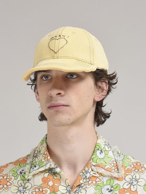 Marni o1w1db11125 Size: OS/Logo Embroidered Baseball Cap in Yellow Size ONE SIZE - 4 Thumbnail