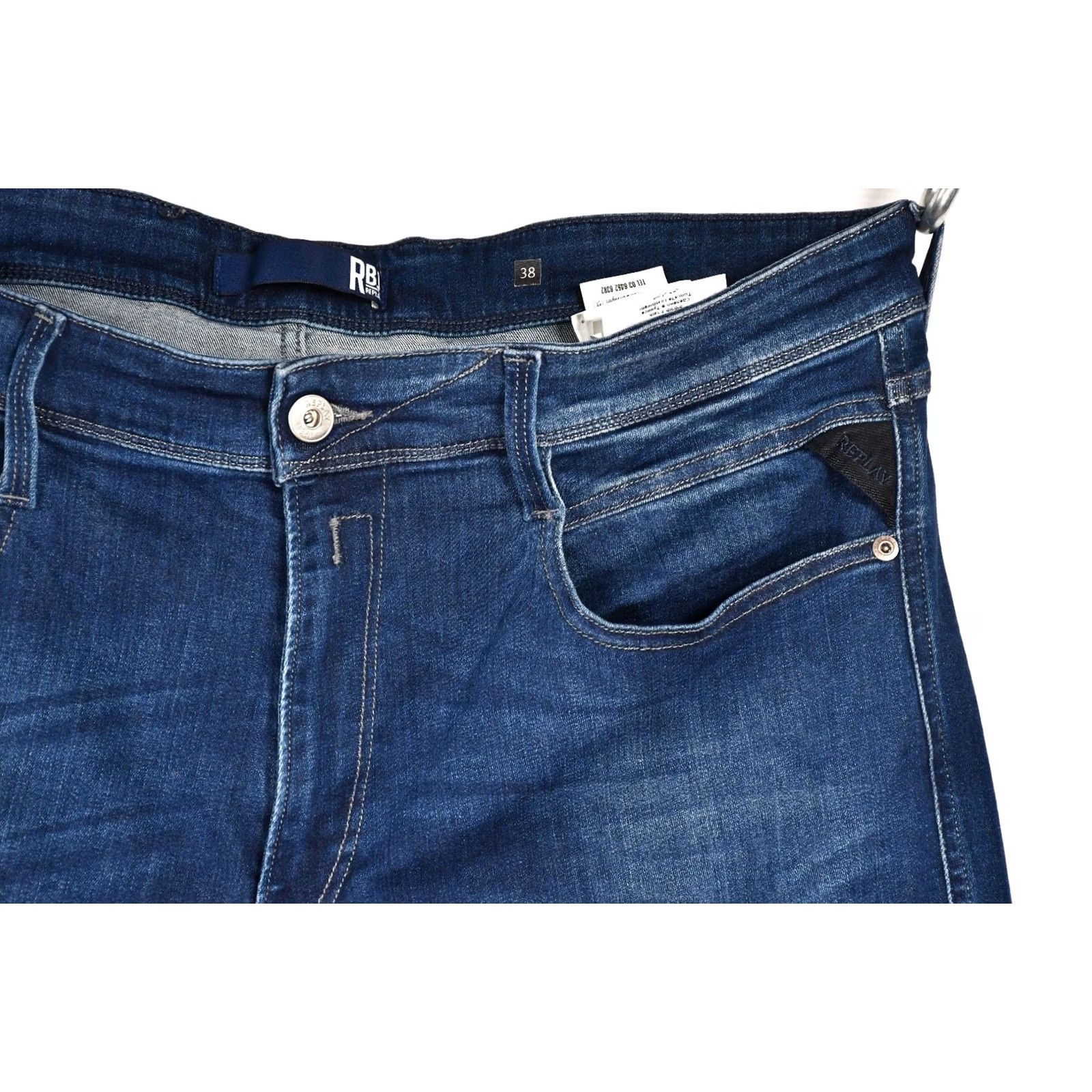 Replay Replay M94 ANBASS Slim Skinny Stretch Blue Jeans Men's W38/L32 Jeans Size US 38 / EU 54 - 7 Thumbnail