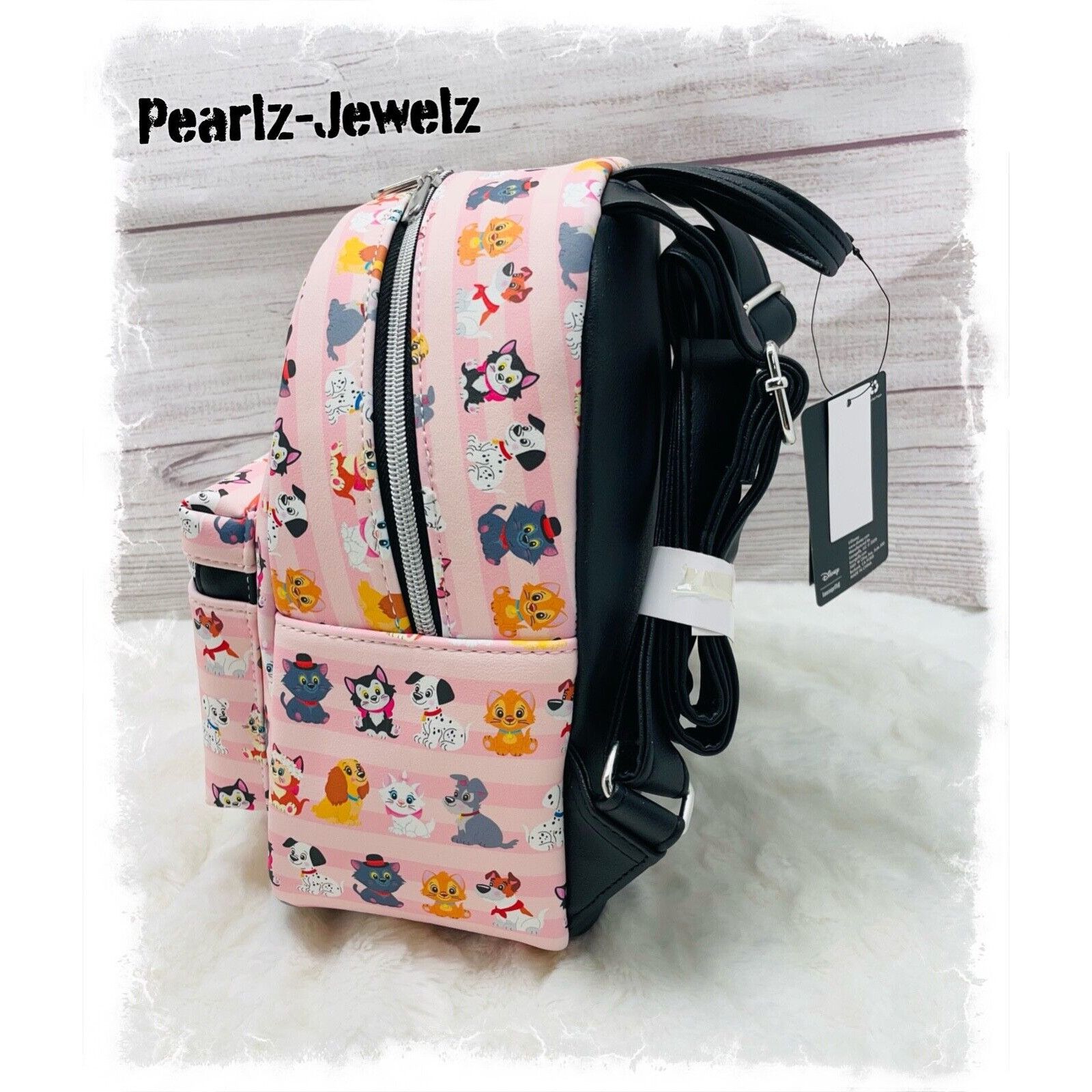 Disney Loungefly Disney Cats & Dogs Pink Striped Dalmatian Lady Tra Size ONE SIZE - 3 Thumbnail