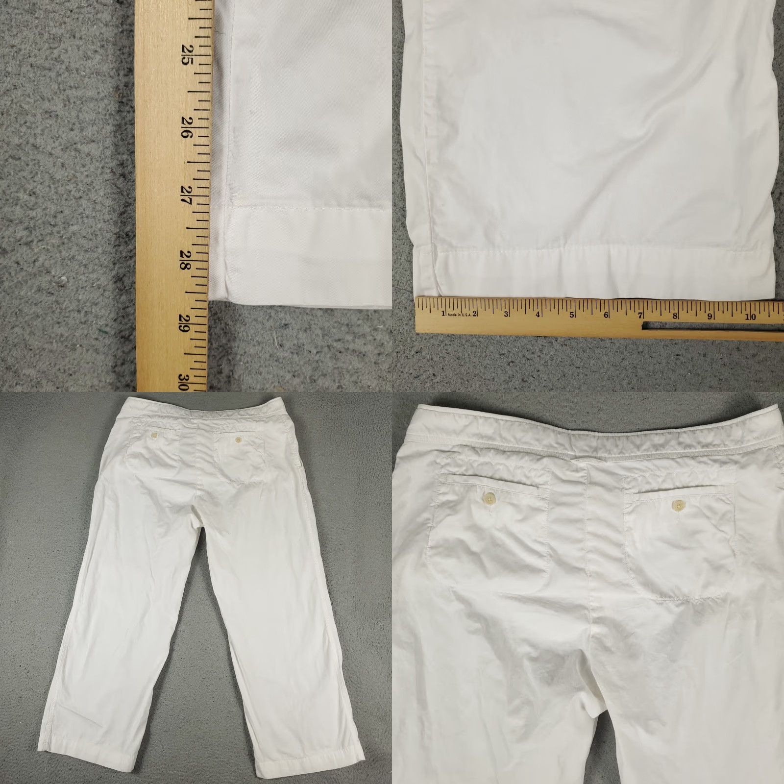 James Perse James Perse Chino Pants Mens 36x29 White Relaxed Flat Front Trousers Size US 36 / EU 52 - 8 Thumbnail