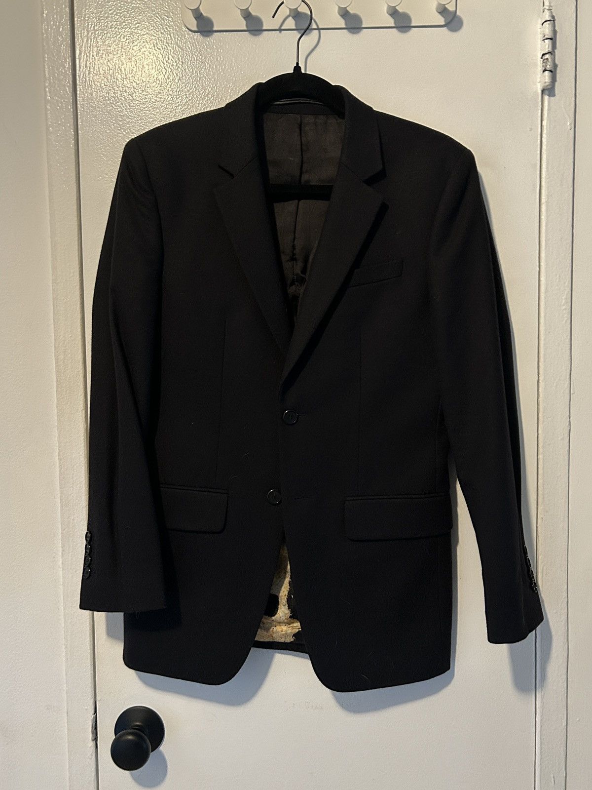 Givenchy Givenchy Wool Cashmere Black Suit Slim Blazer $2498 Size 34S - 6 Thumbnail