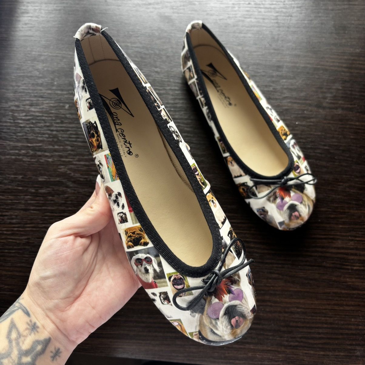 Other Vintage Funny Ballet Shoes With Dogs :) Size US 6 / IT 36 - 1 Thumbnail