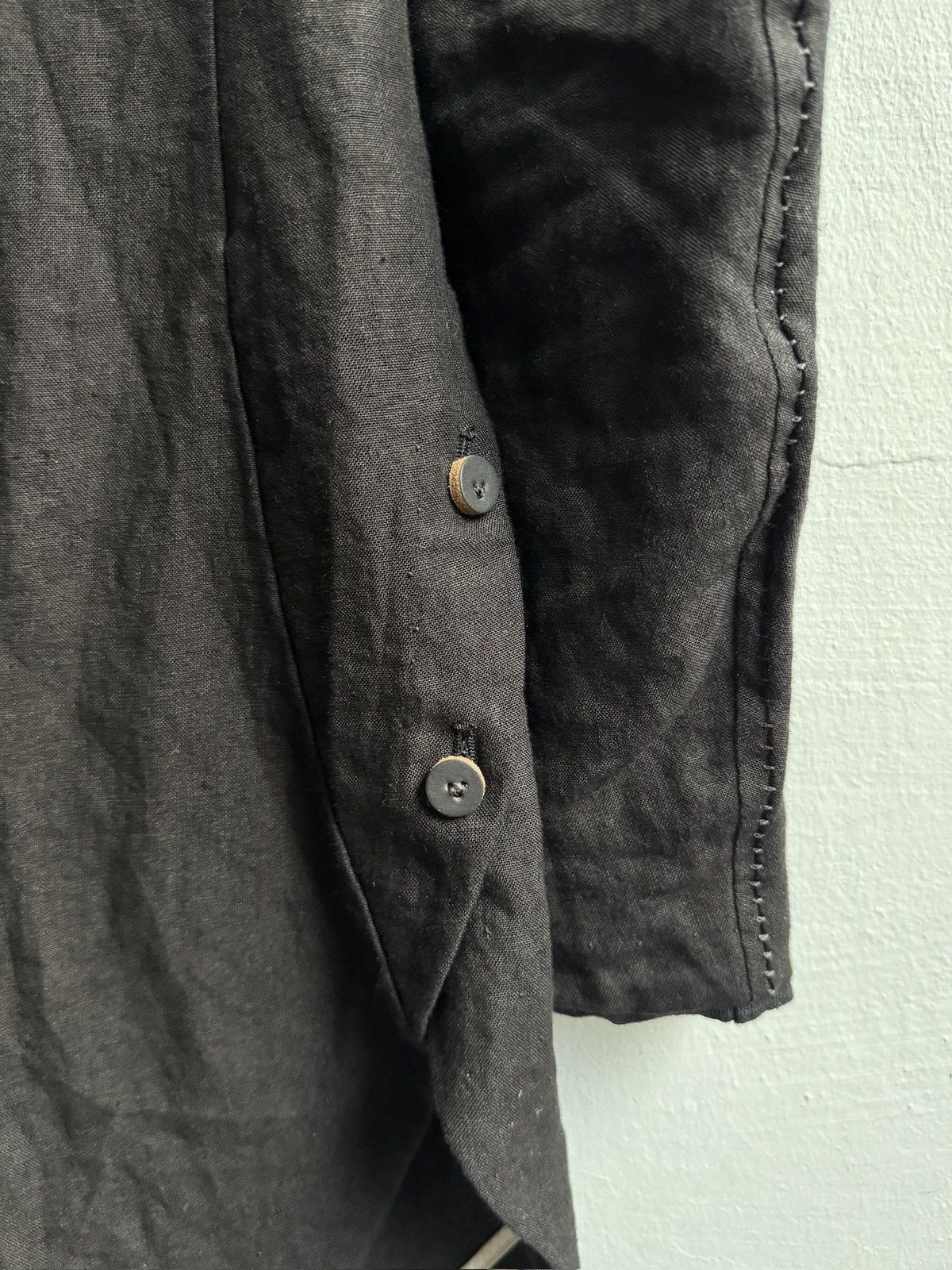 Layer-0 Layer-0 Retro Overlock Stitch Avant-Garde Linen Jacket/Coat Size S / US 4 / IT 40 - 5 Thumbnail