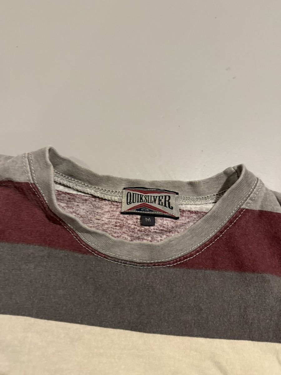 Quiksilver Vintage 90s Quiksilver AOP Striped Surf Surfing Shirt Tee XL Size US XL / EU 56 / 4 - 6 Thumbnail