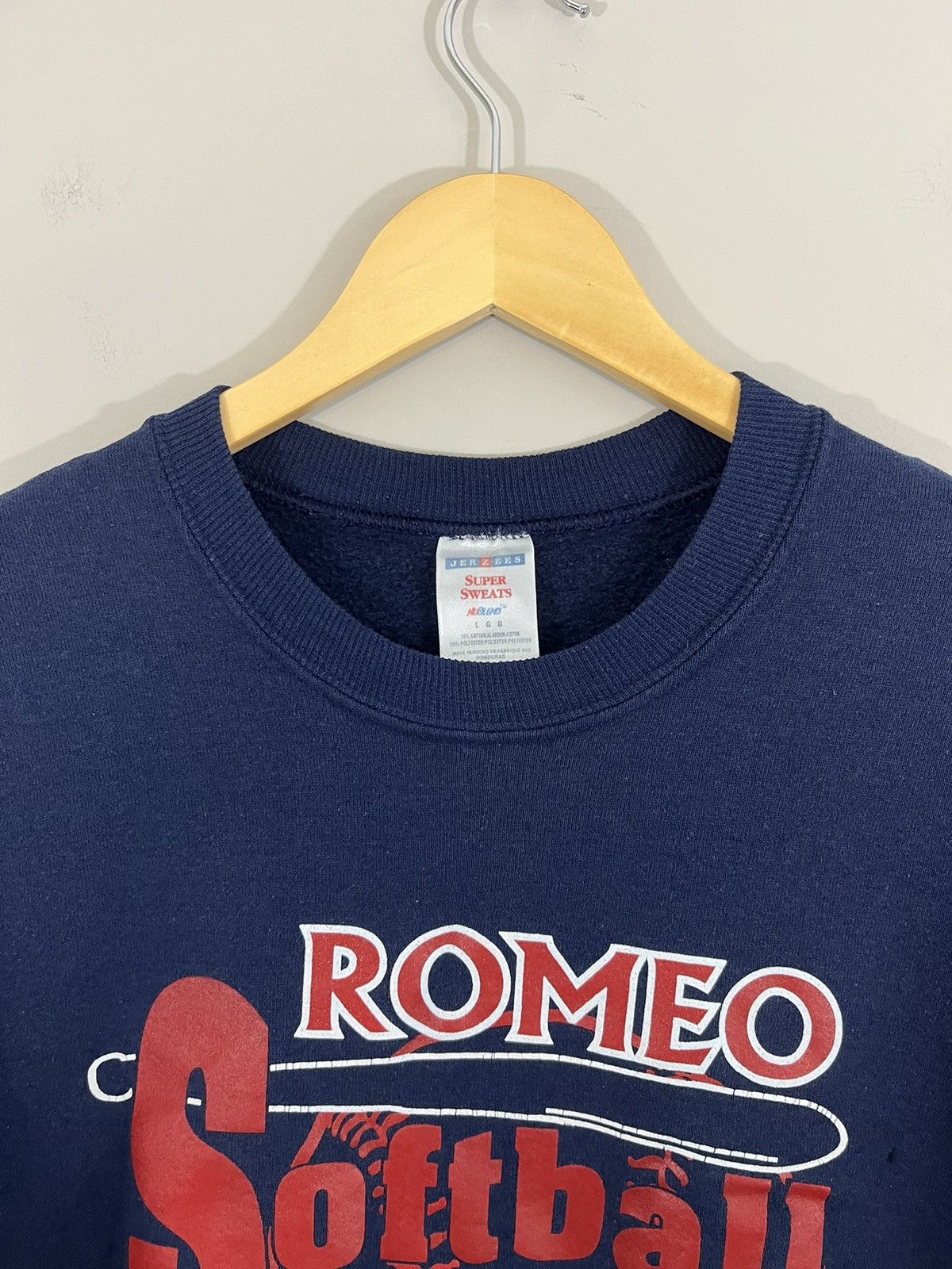 Vintage ROMEO Faded Navy Crewneck Sports Sweatshirt Size US L / EU 52-54 / 3 - 3 Thumbnail