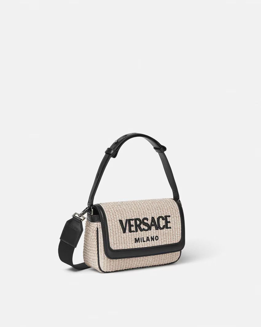 Versace o1s22i1n0125 Size: OS / Milano Raffia Bag in Beige Black Size ONE SIZE - 2 Thumbnail