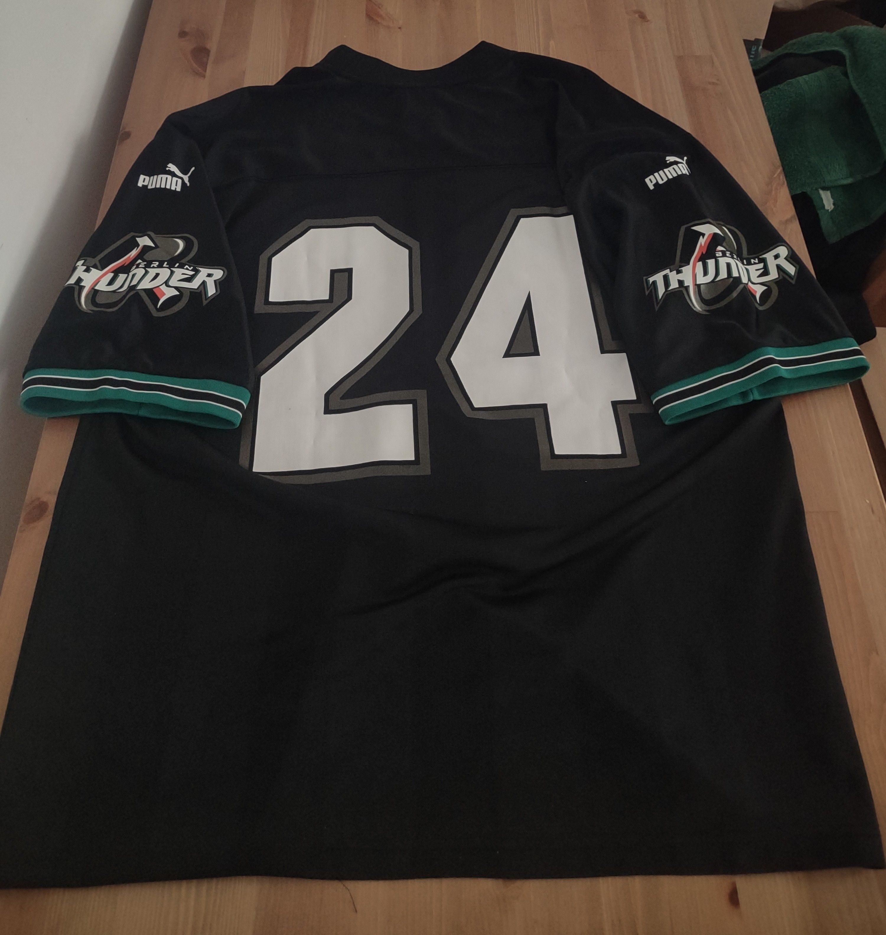 NFL × Puma × Vintage Y2K Chris Cummings Berlin Thunder NFL Europe Home Jersey Size US XL / EU 56 / 4 - 2 Thumbnail