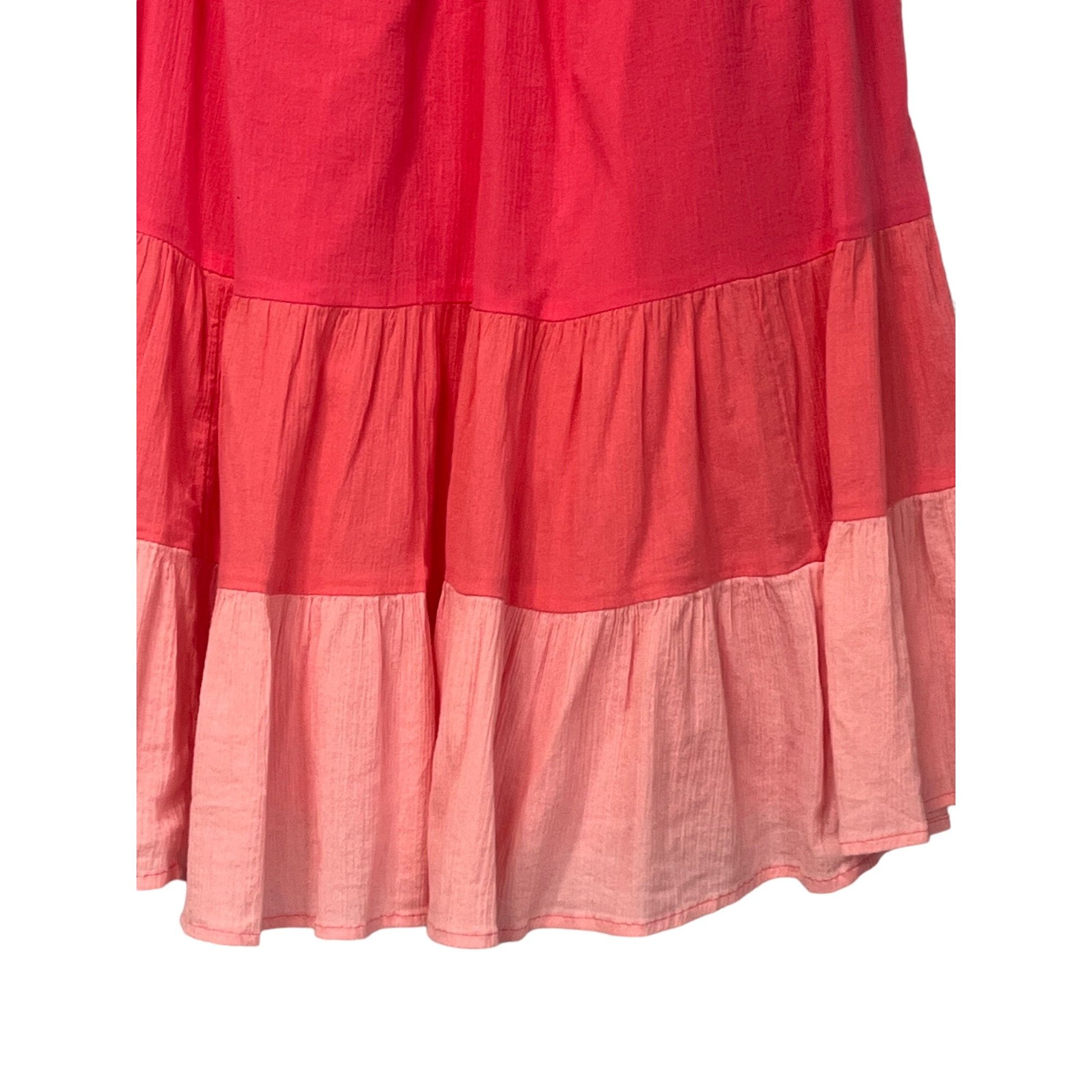 Other Bp Junior's Floral Tiered Cotton Babydoll Dress In Pink Mul Size M / US 6-8 / IT 42-44 - 13 Thumbnail
