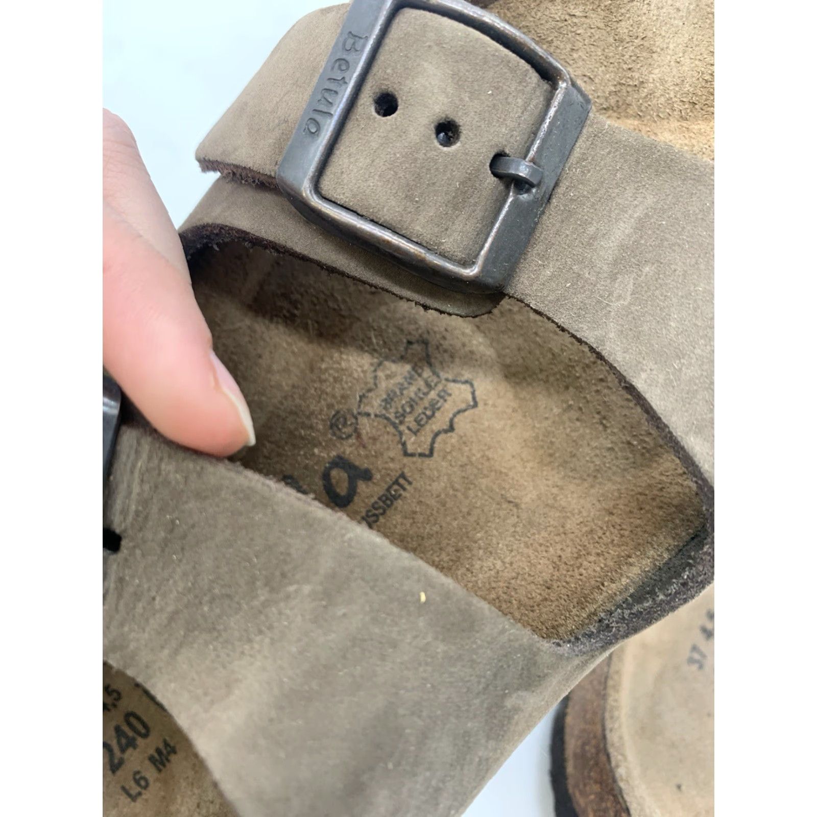 Birkenstock Birkenstock Sandal Women’s 6 37 Leather 2-Strap Betula Slip-On Flat Footbed Mocca Brown Size US 5 / IT 35 - 6 Thumbnail