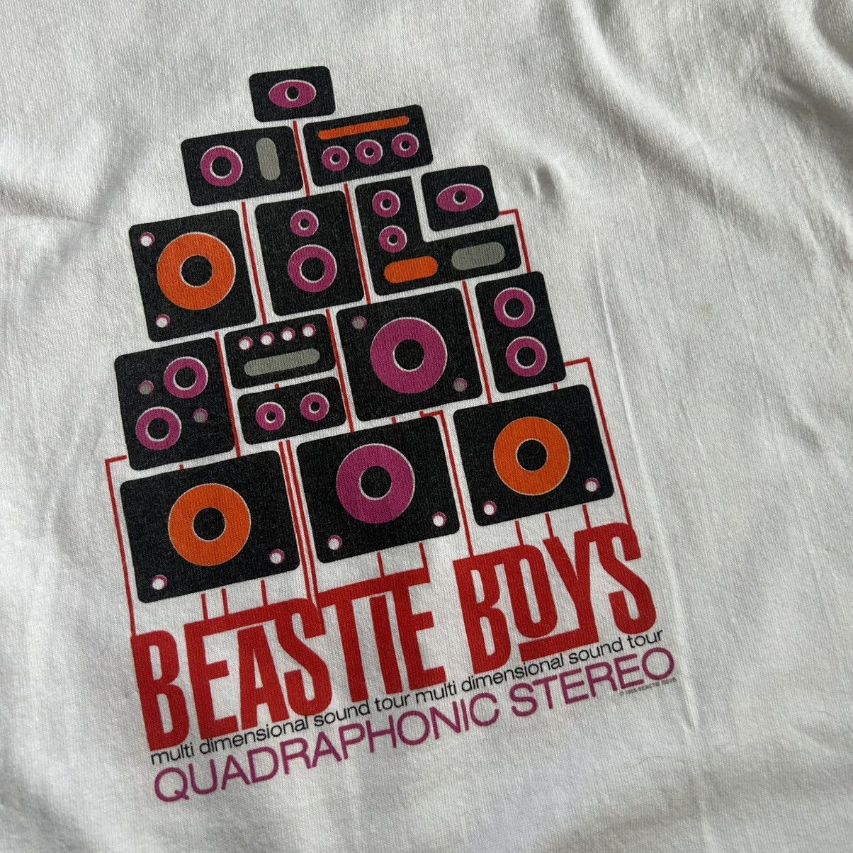 Band Tees 1995 BEASTiE BOYS QUADRAPHONiC STEREO TOUR SiNGLE STiTCH TEE Size US XL / EU 56 / 4 - 2 Thumbnail