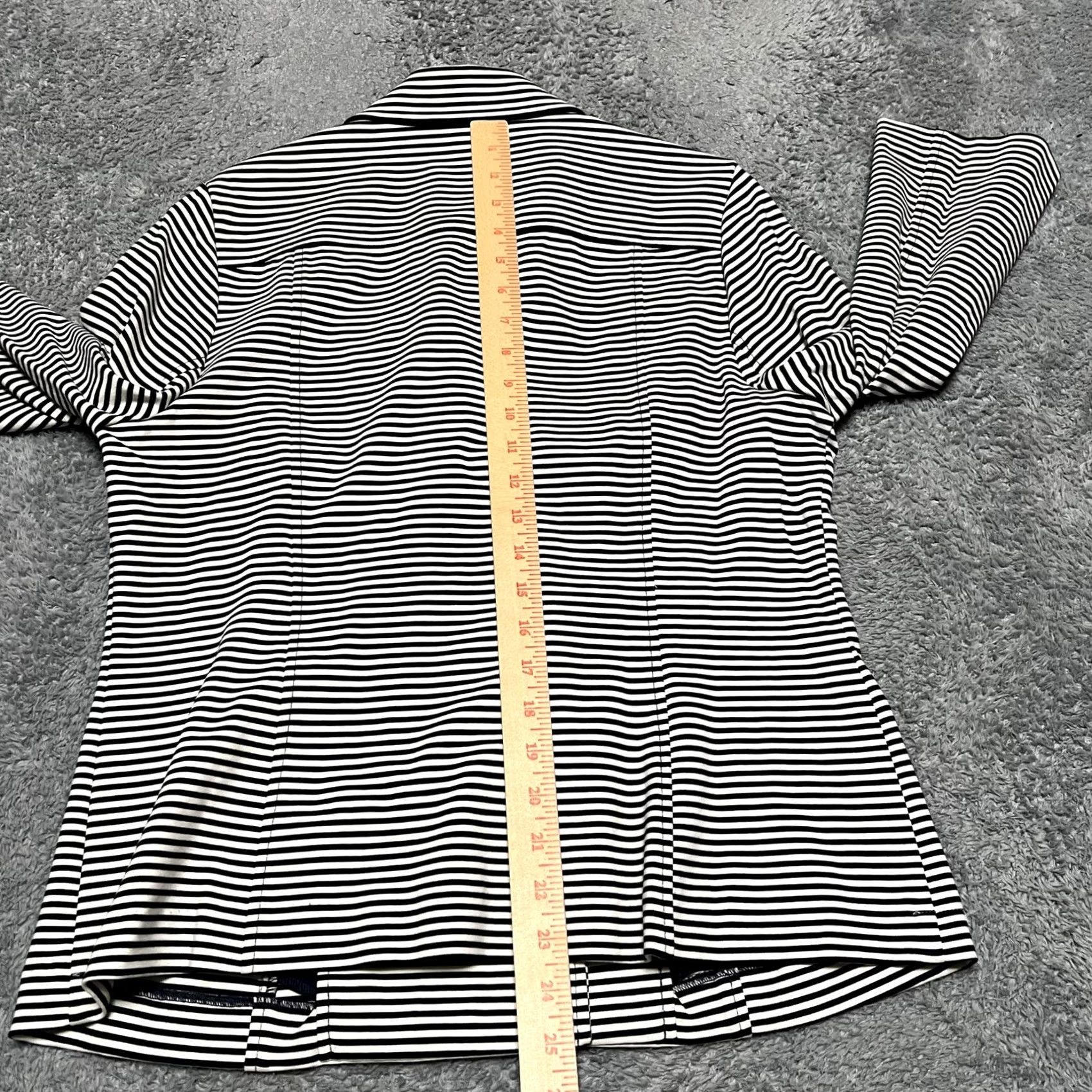 Vintage Cabi Life Jacket Blazer Womens Large 823 Nautical Striped Gold Button 3/4 Sleeve Size L / US 10 / IT 46 - 6 Thumbnail