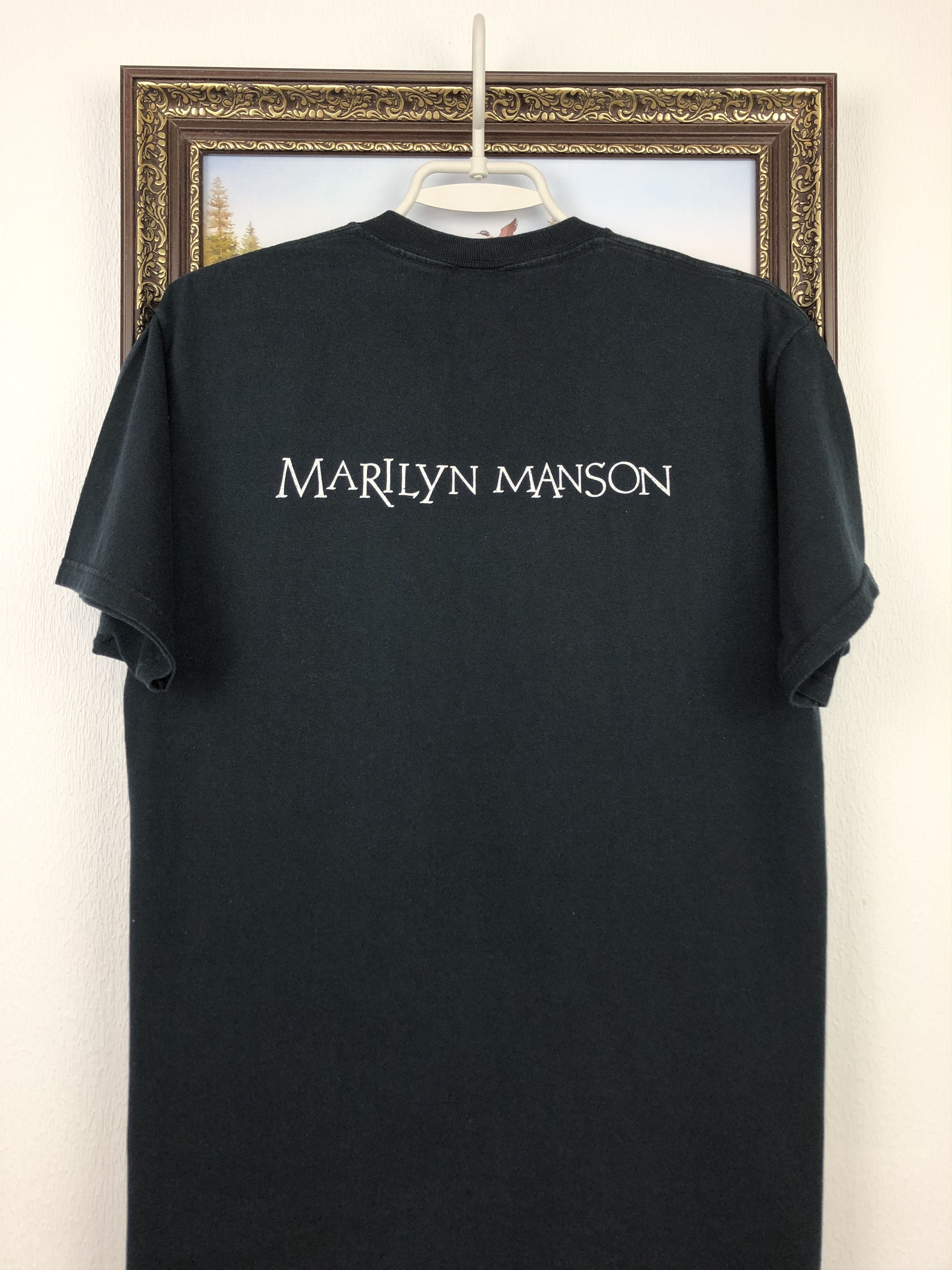 Band Tees Vintage Marilyn Manson Band Tee Shirt Over Print Metal Rock Size US M / EU 48-50 / 2 - 10 Thumbnail