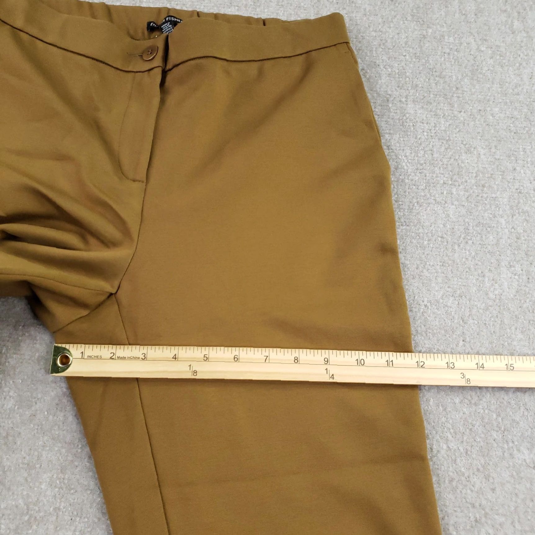 Eileen Fisher Eileen Fisher Pants Womens Small Olive Green Dress Stretch Tapered Leg Made USA Size 28" / US 6 / IT 42 - 5 Thumbnail