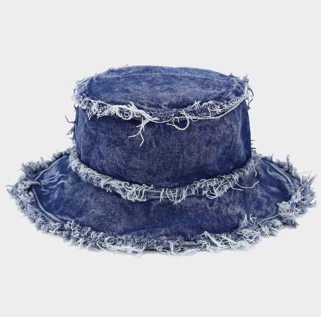 Japanese Brand New Washed Edge Large Brim Double-Sided Basin Hat Size ONE SIZE - 1 Thumbnail