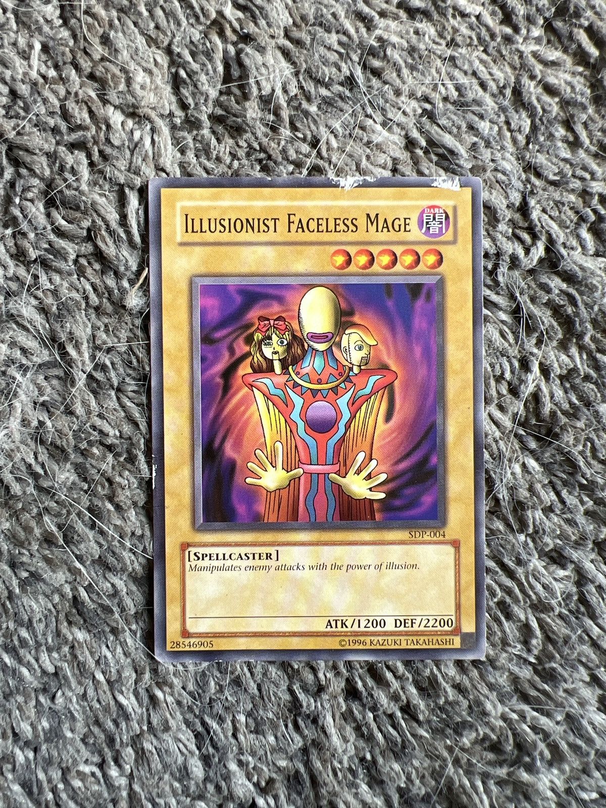 Vintage 1996 Konami Yu-Gi-Oh! Illusionist Faceless Mage Card Size ONE SIZE - 1 Thumbnail