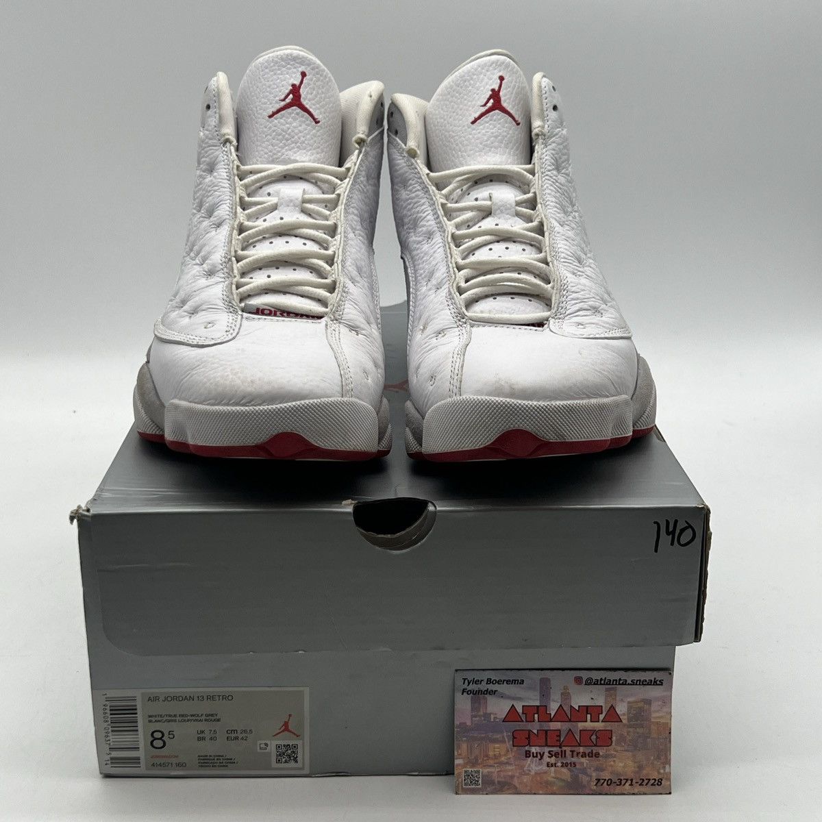 Jordan Brand Air Jordan 13 white wolf grey Size US 8.5 / EU 41-42 - 2 Thumbnail
