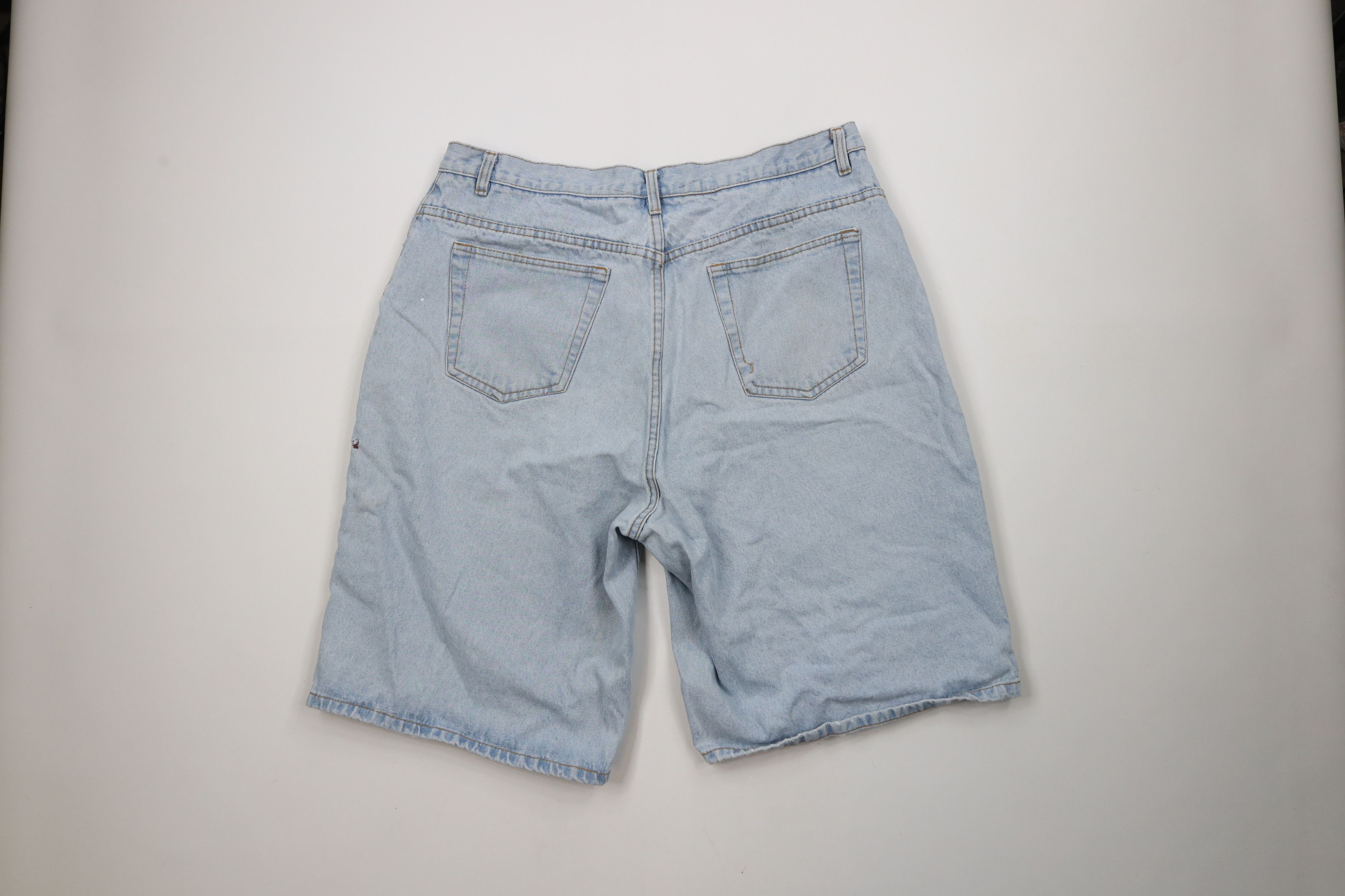 Vintage Vintage 90s IOU Baggy Fit Denim Jean Shorts Jorts Cotton Size US 38 / EU 54 - 11 Thumbnail