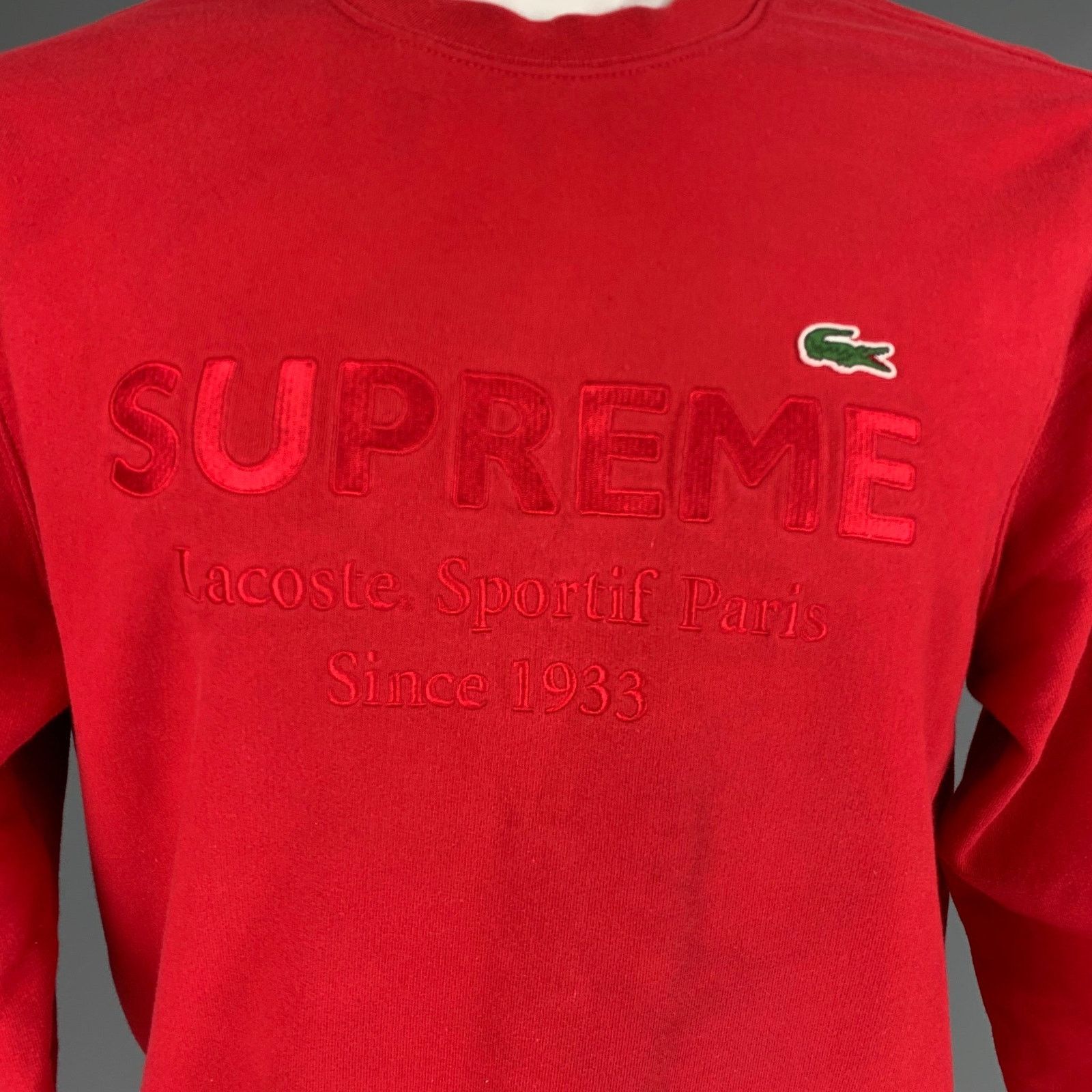 Supreme SUPREME Size S Red Logo Cotton Crew-Neck Sweatshirt Size US S / EU 44-46 / 1 - 2 Thumbnail